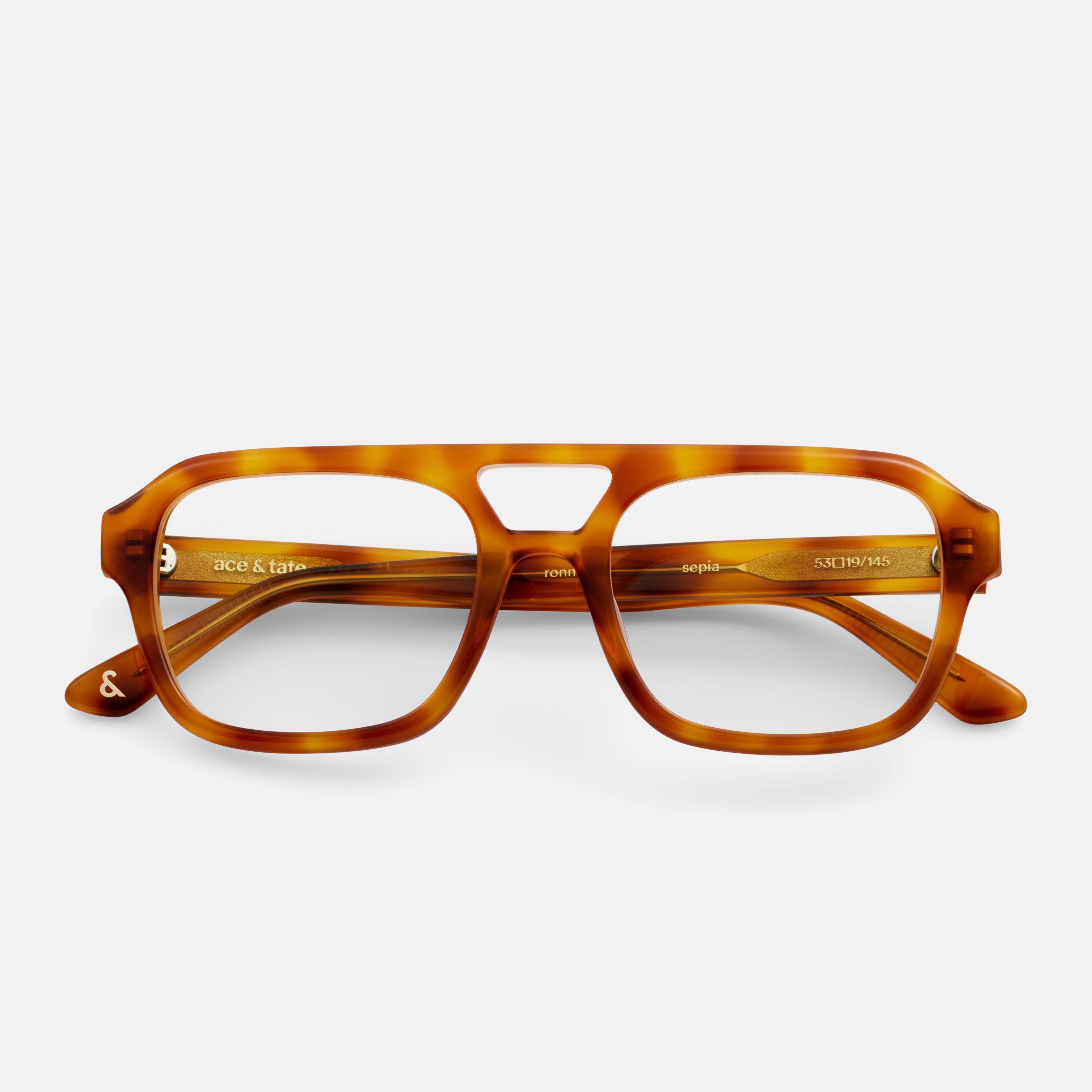 Ace & Tate Glasses | Square Acetate in Brown