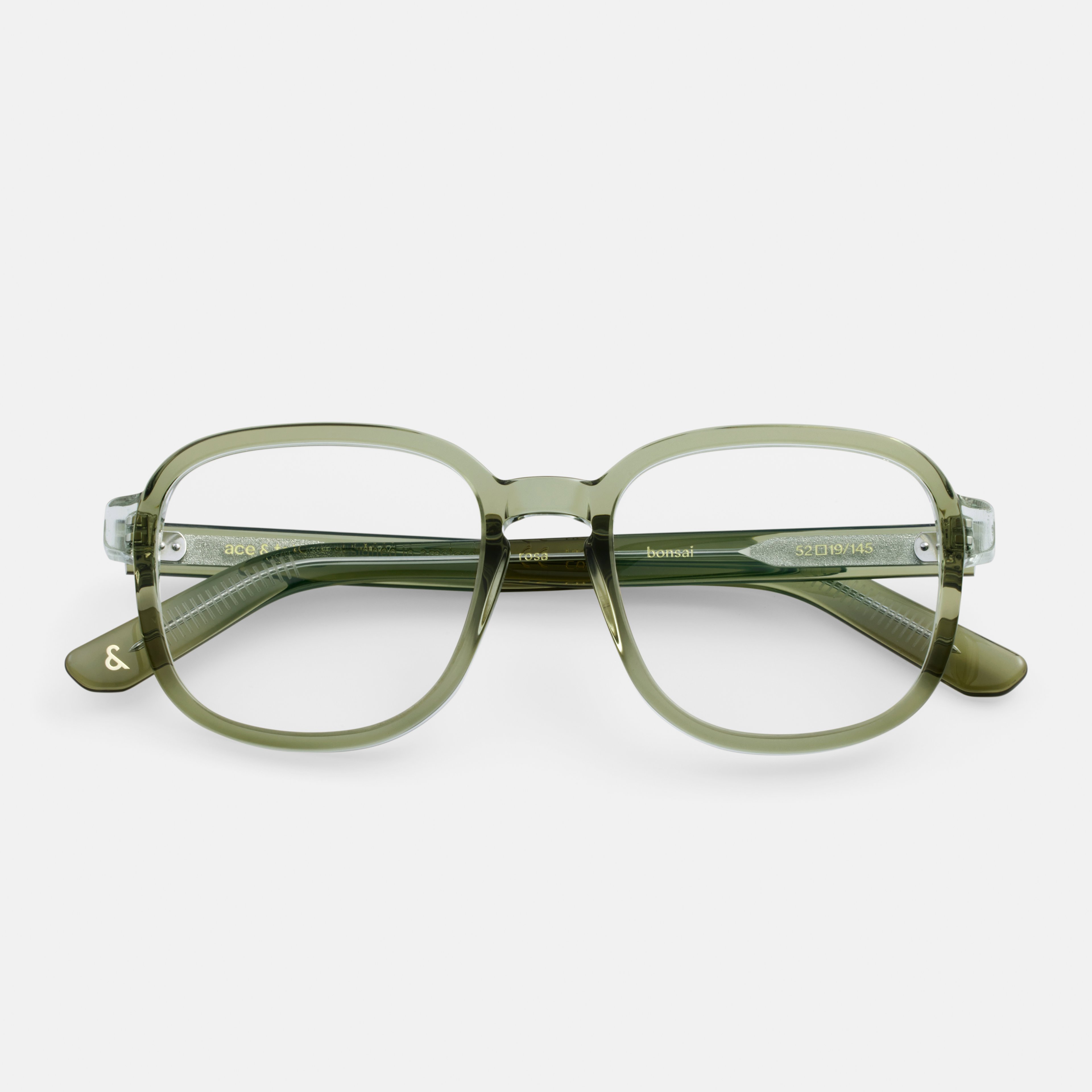 Ace & Tate Glasses | Square Acetate in Green