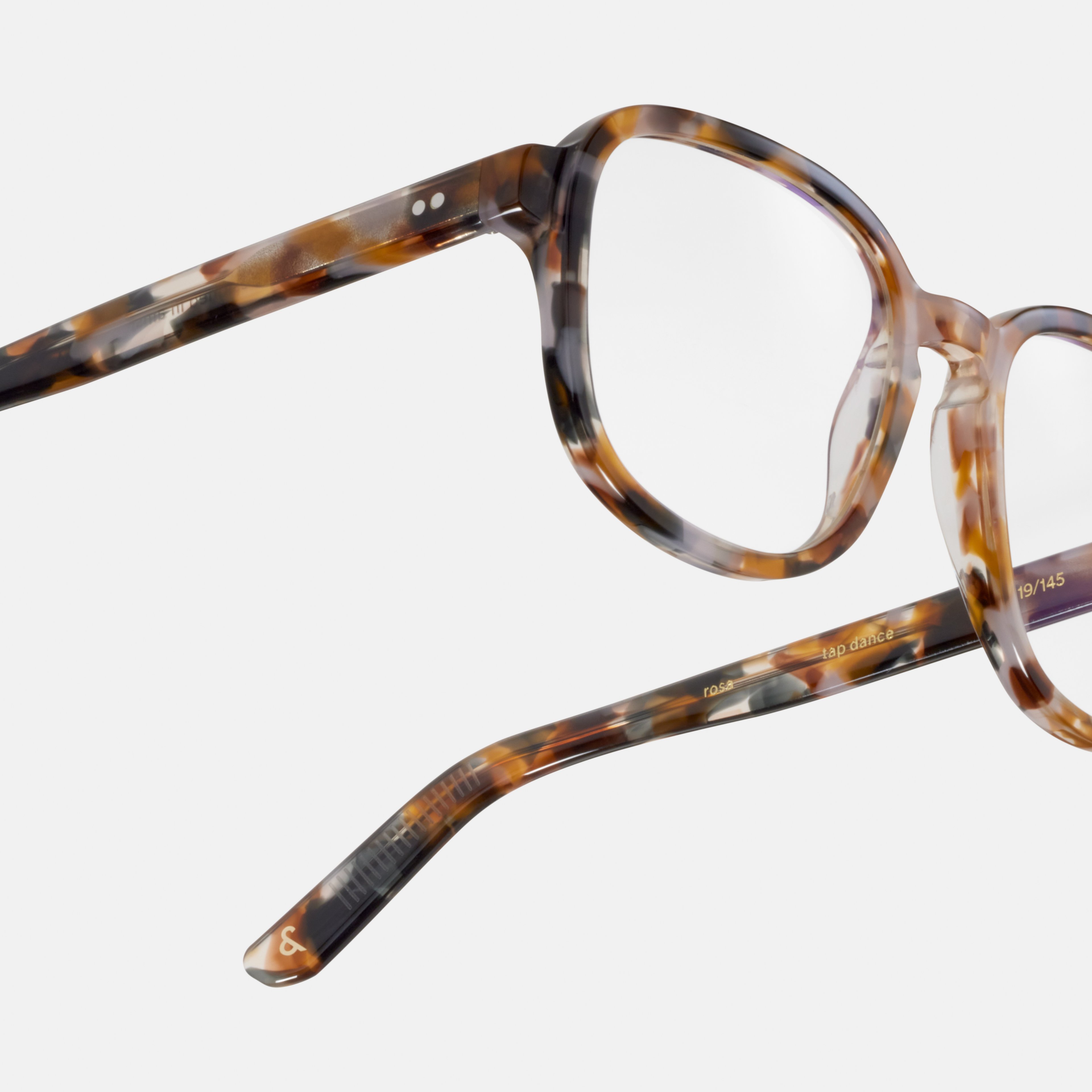 Ace & Tate Glasses | Square Acetate in Brown, Orange, Purple