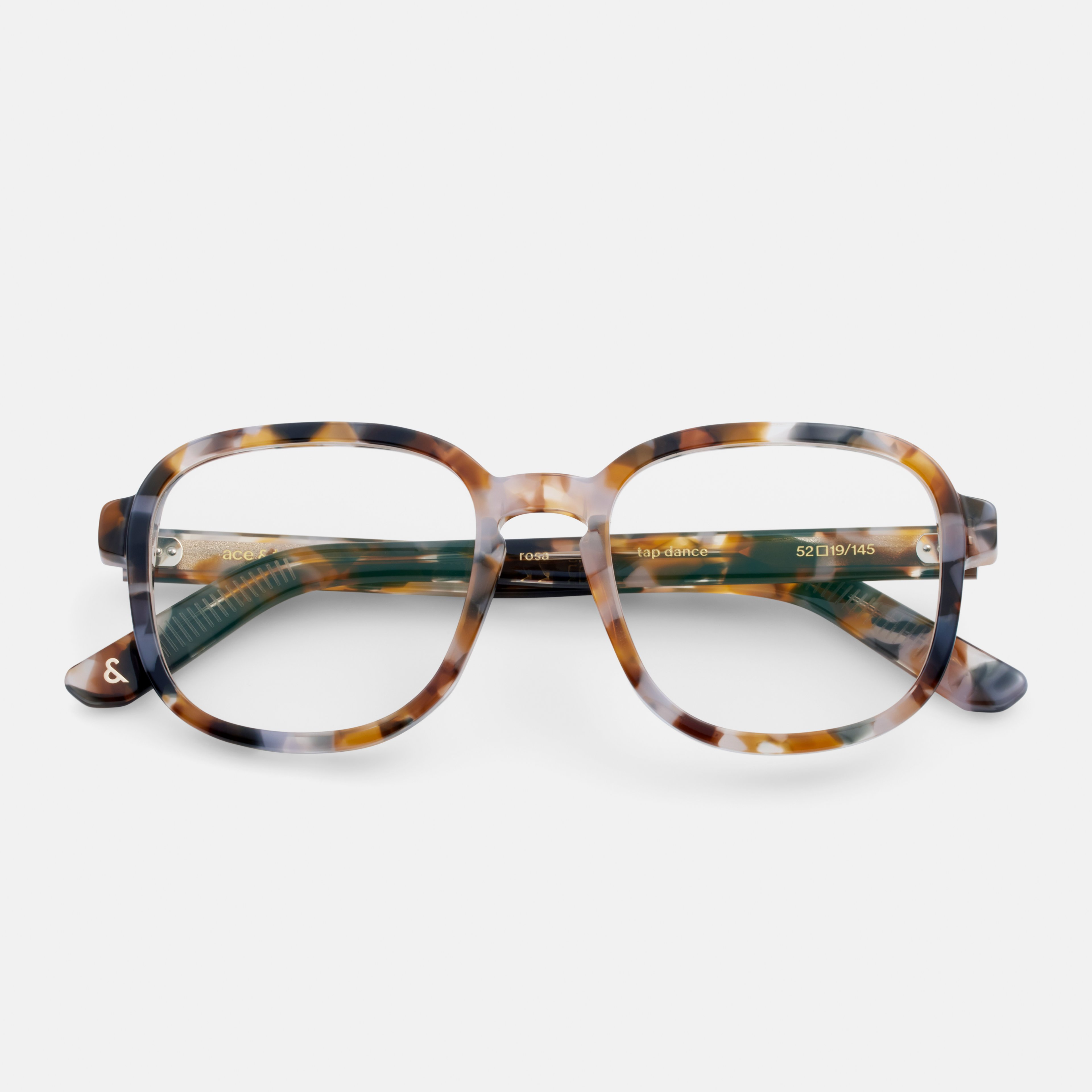 Ace & Tate Glasses | Square Acetate in Brown, Orange, Purple