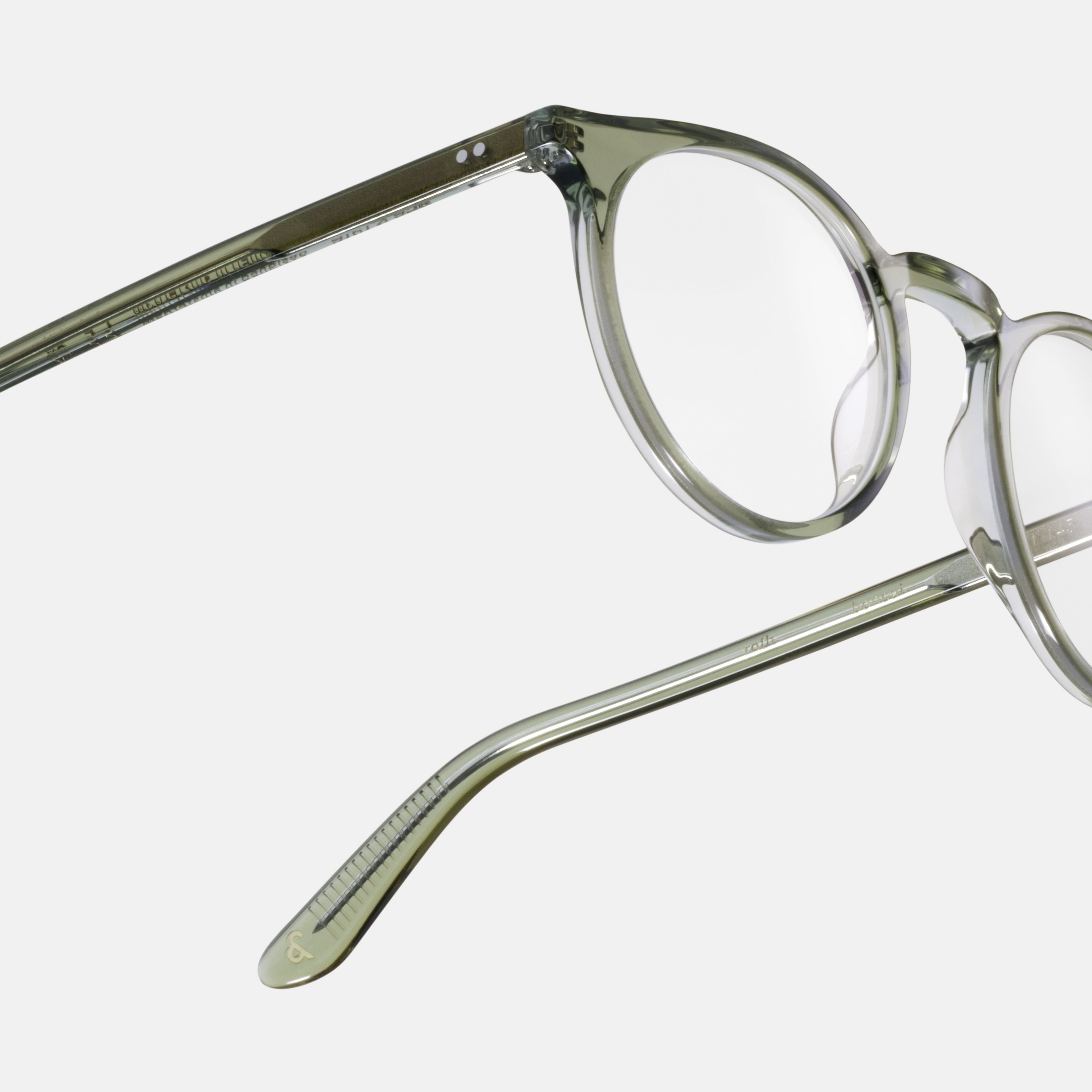 Ace & Tate Glasses | Round Acetate in Green