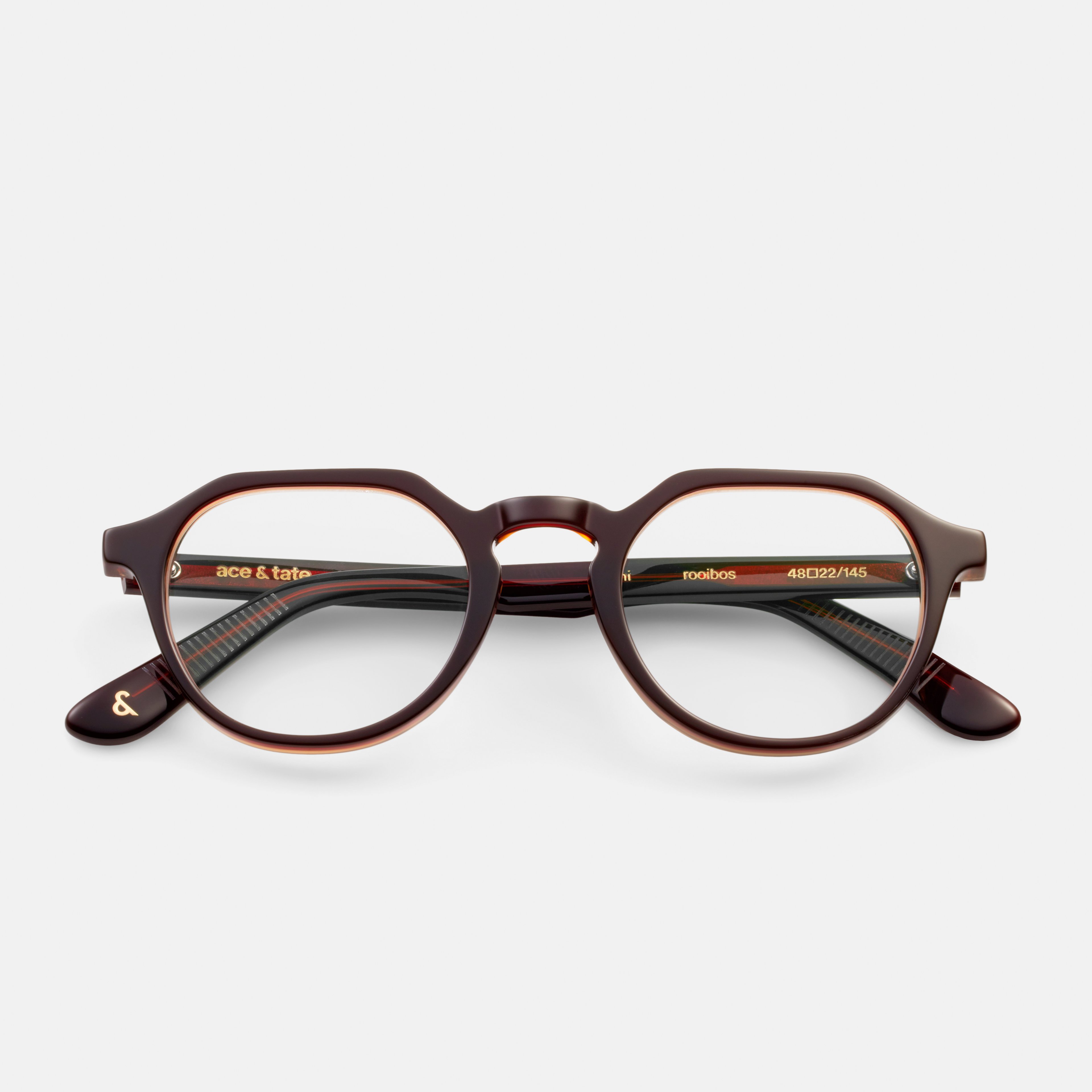 Ace & Tate Brillen | Hexagonal Acetat in Rot