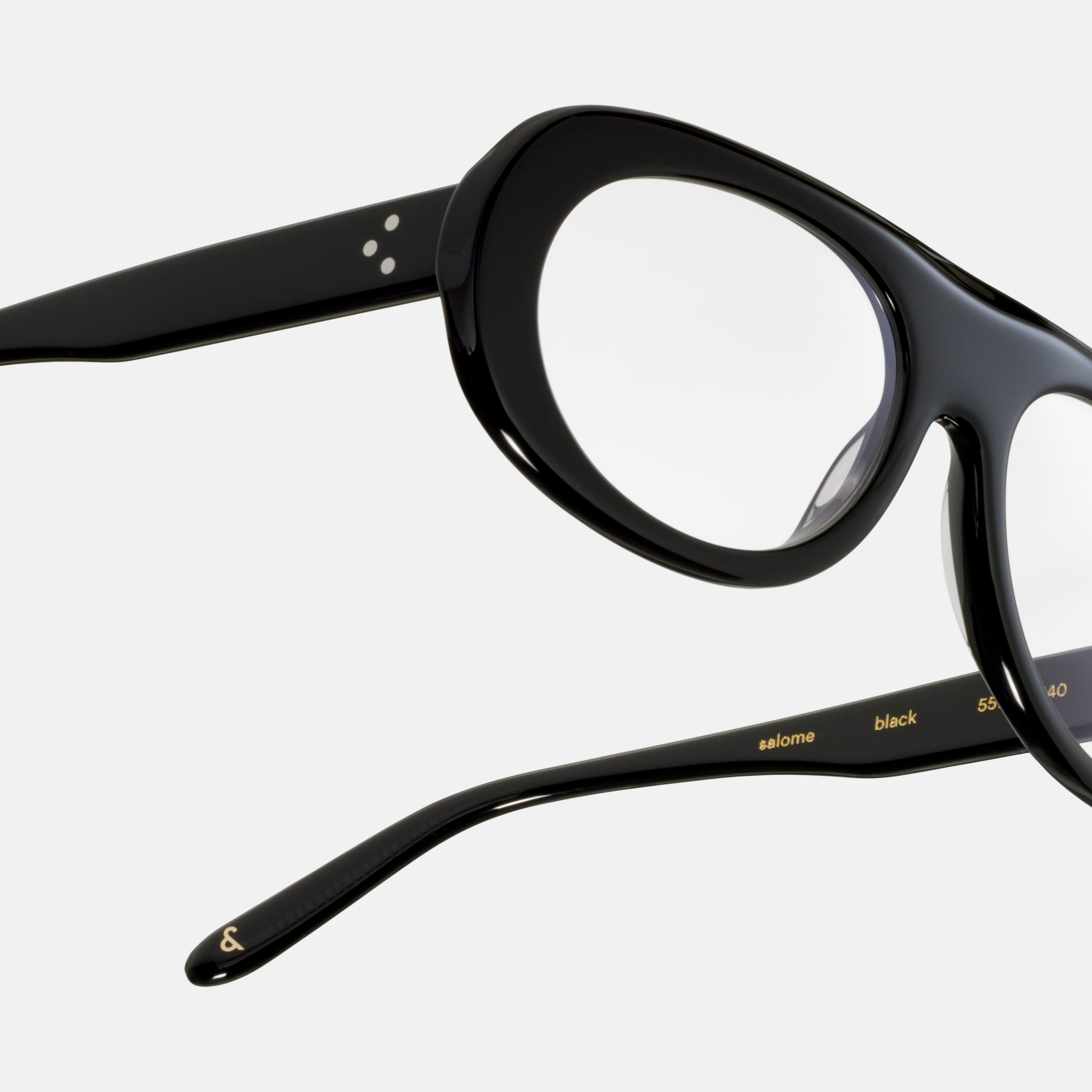 Ace & Tate Brillen | Rund Acetat in Schwarz