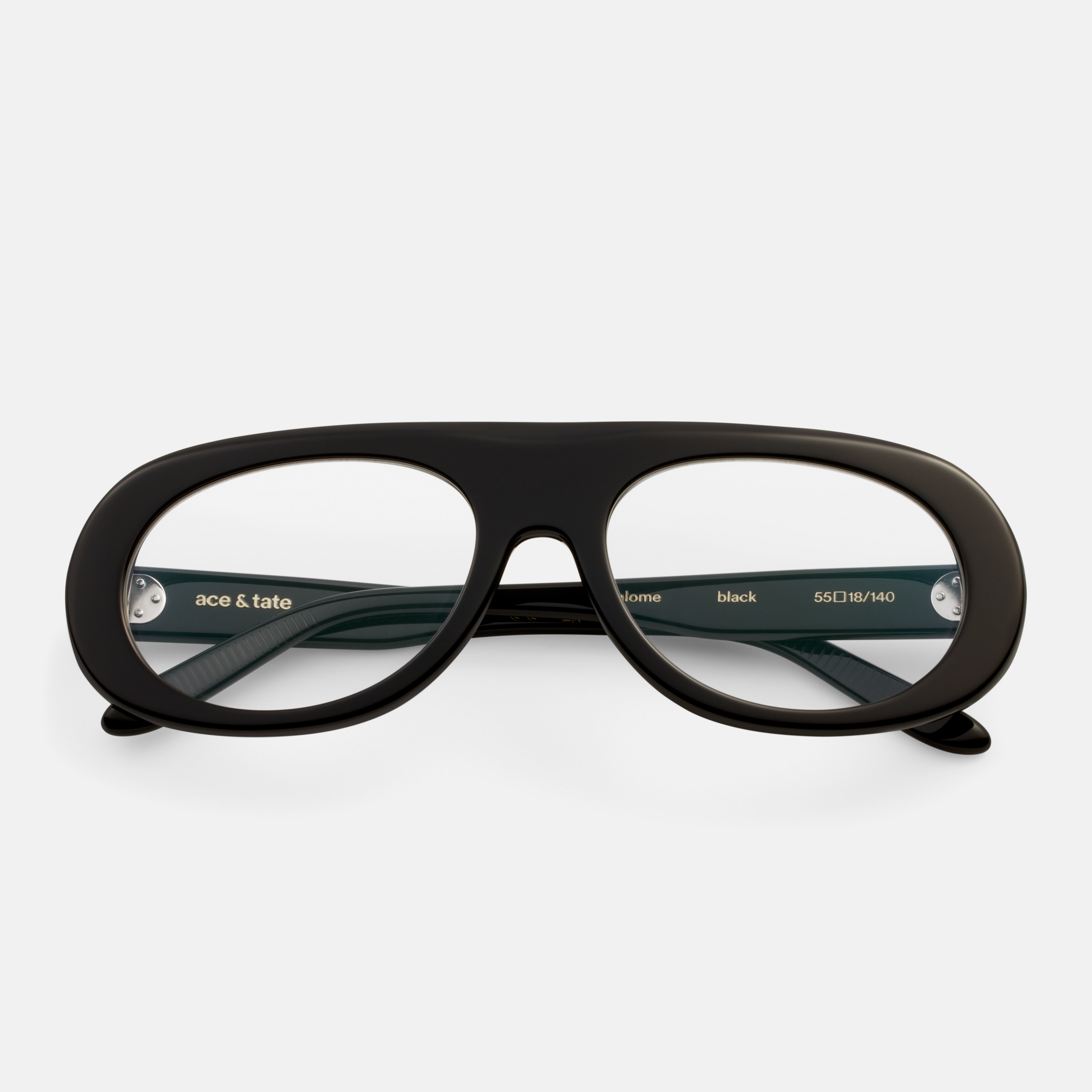 Ace & Tate Brillen | Rund Acetat in Schwarz