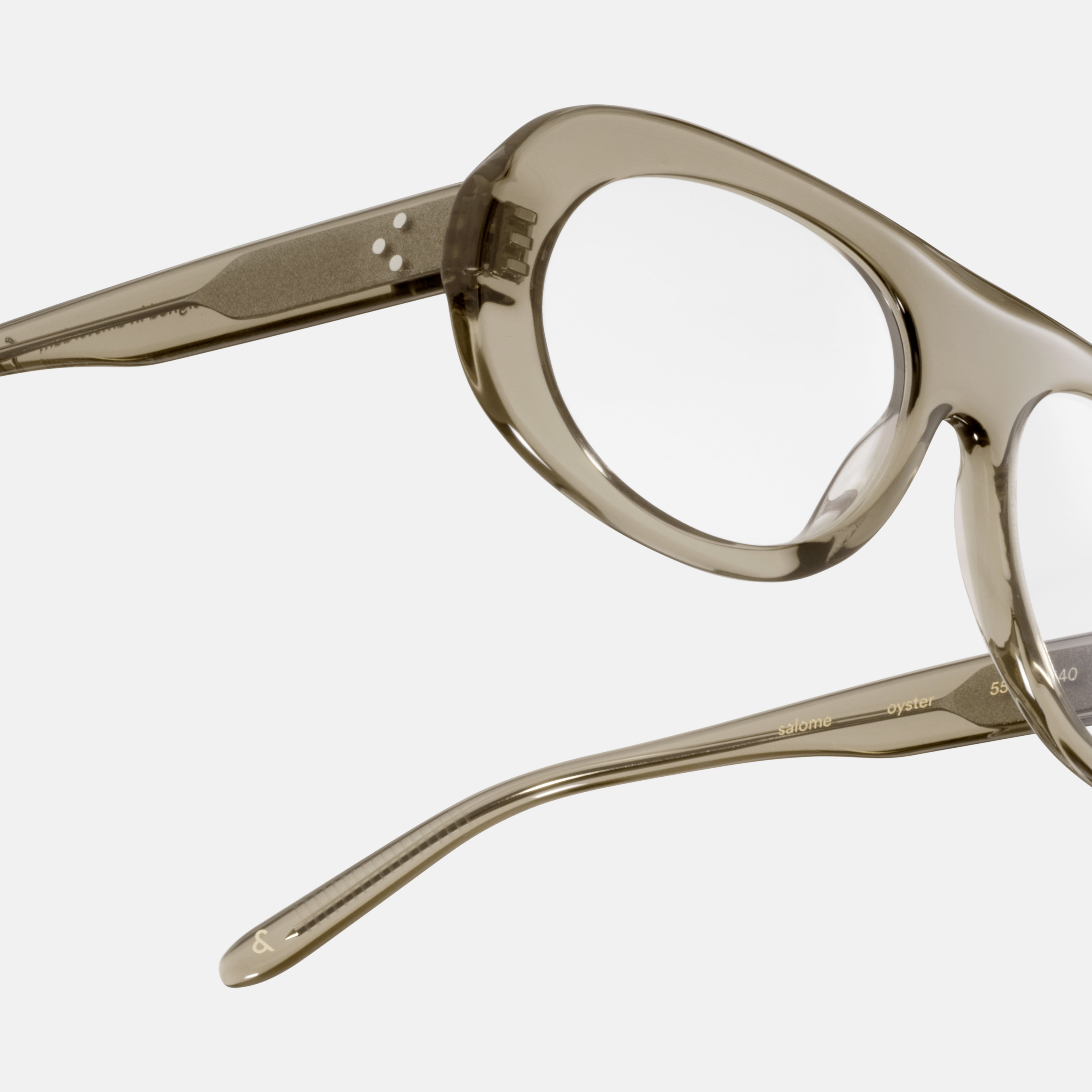 Ace & Tate Brillen | Rund Acetat in Grau