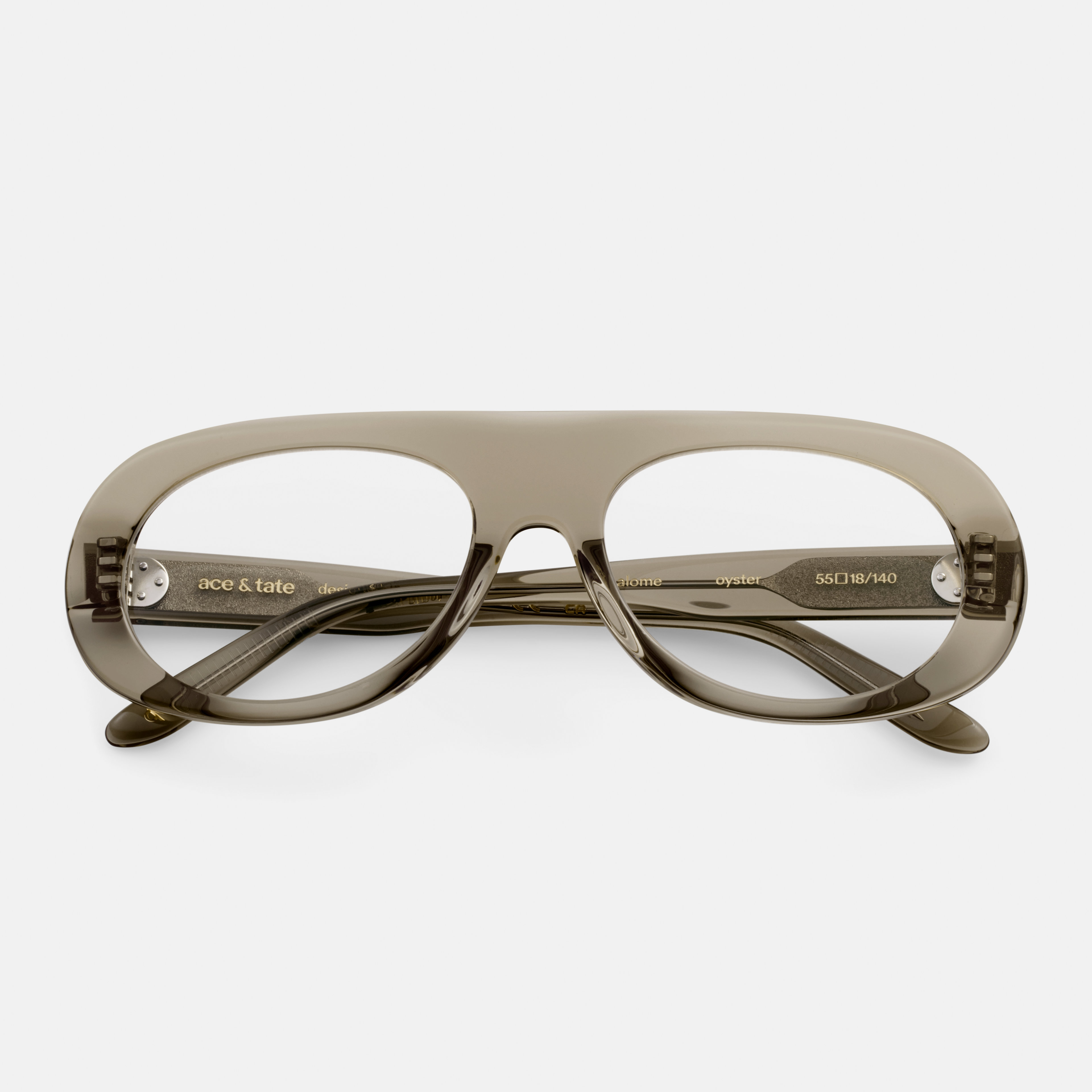 Ace & Tate Brillen | Rund Acetat in Grau