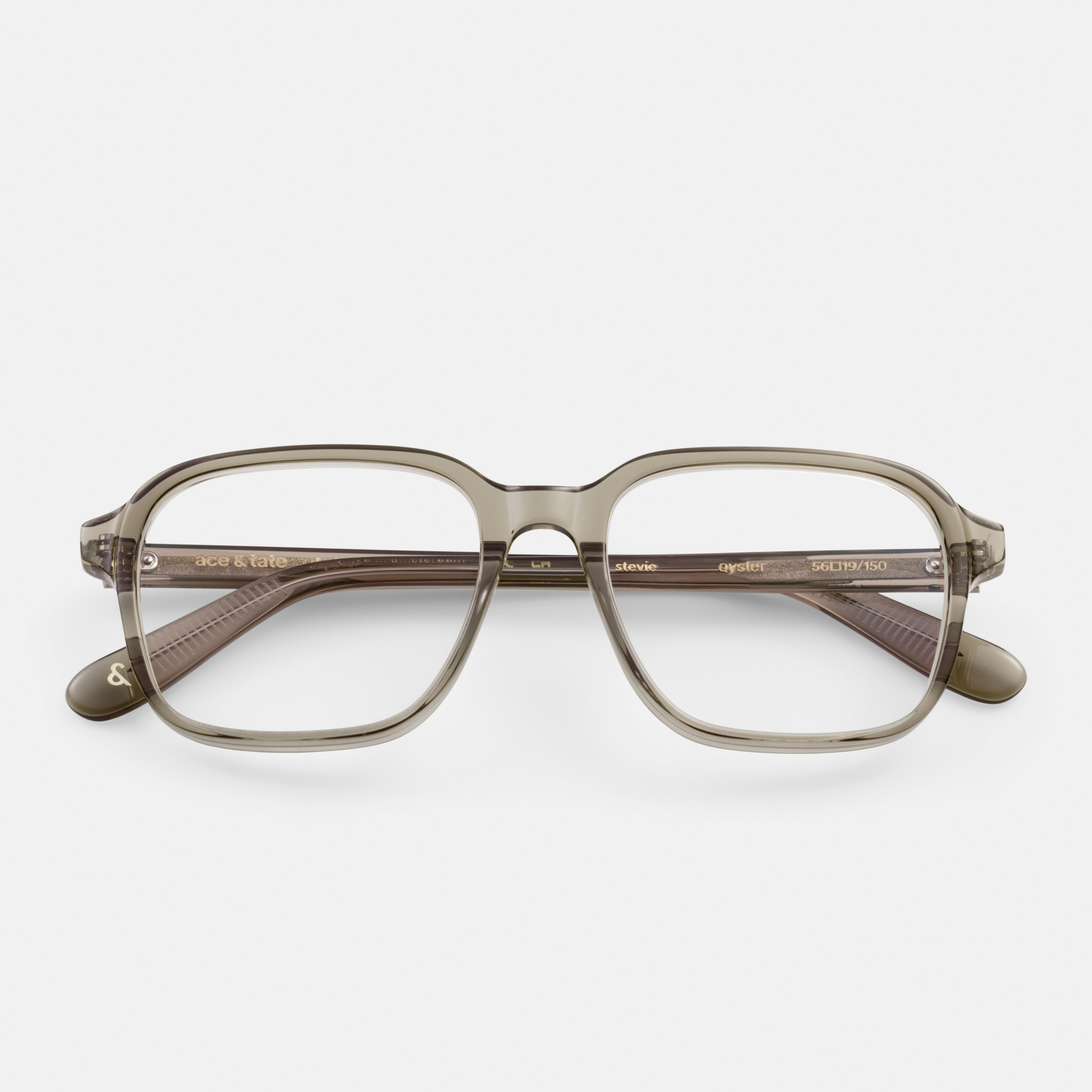 Ace & Tate Glasses | Square Acetate in Grey