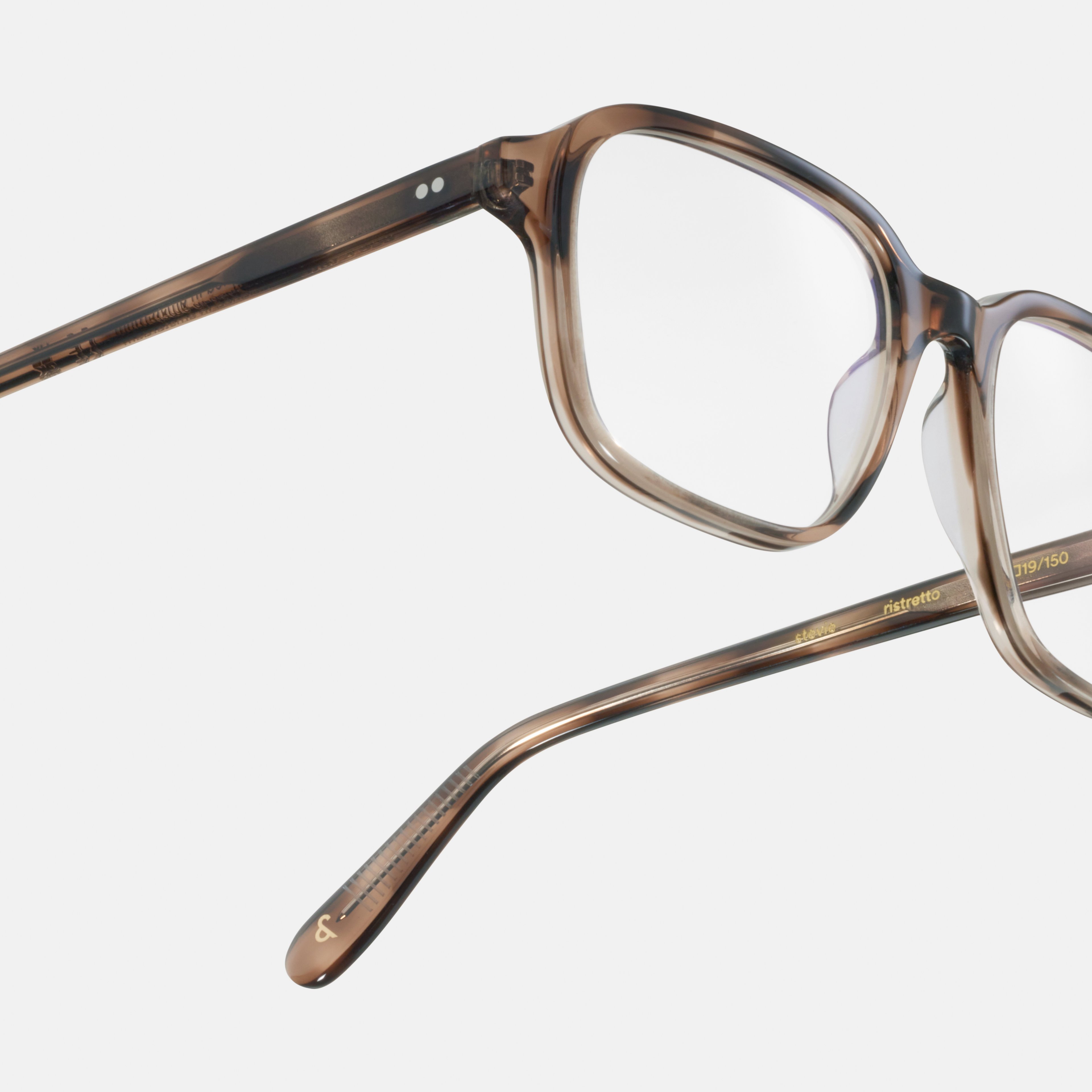 Ace & Tate Glasses | Square Acetate in Beige, Brown