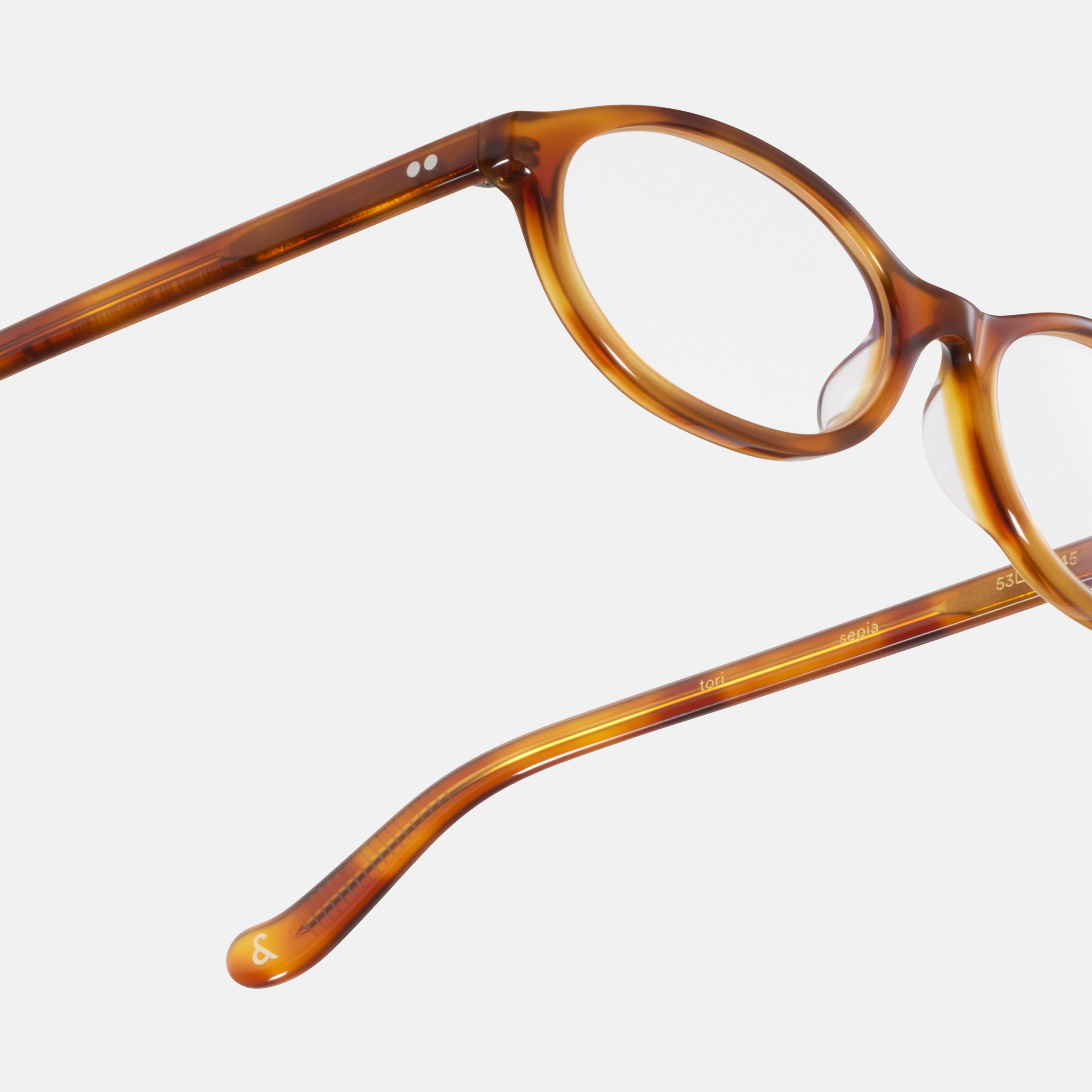 Ace & Tate Glasses | Oval Acetate in Brown