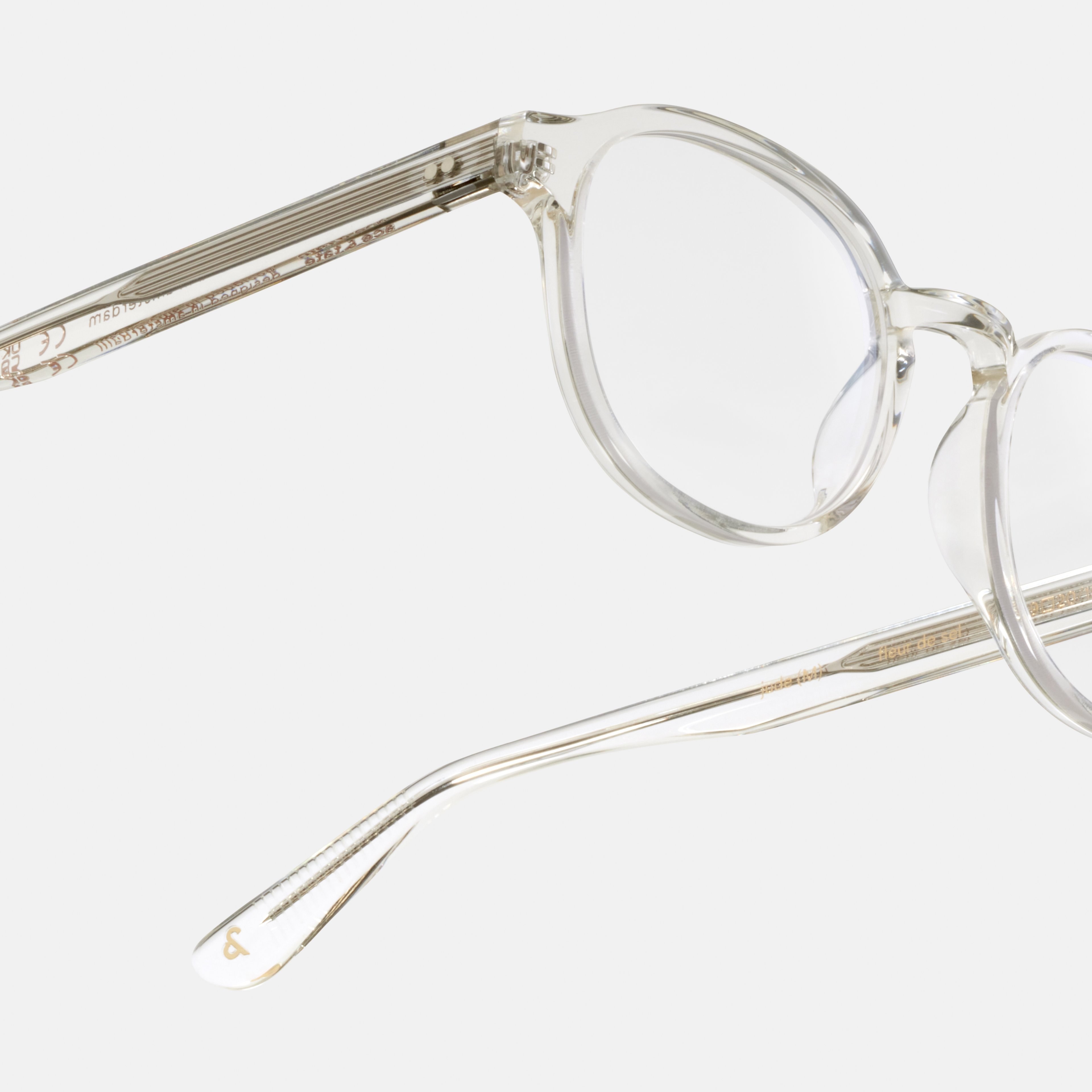 Ace & Tate Glasses | Round Acetate in Clear