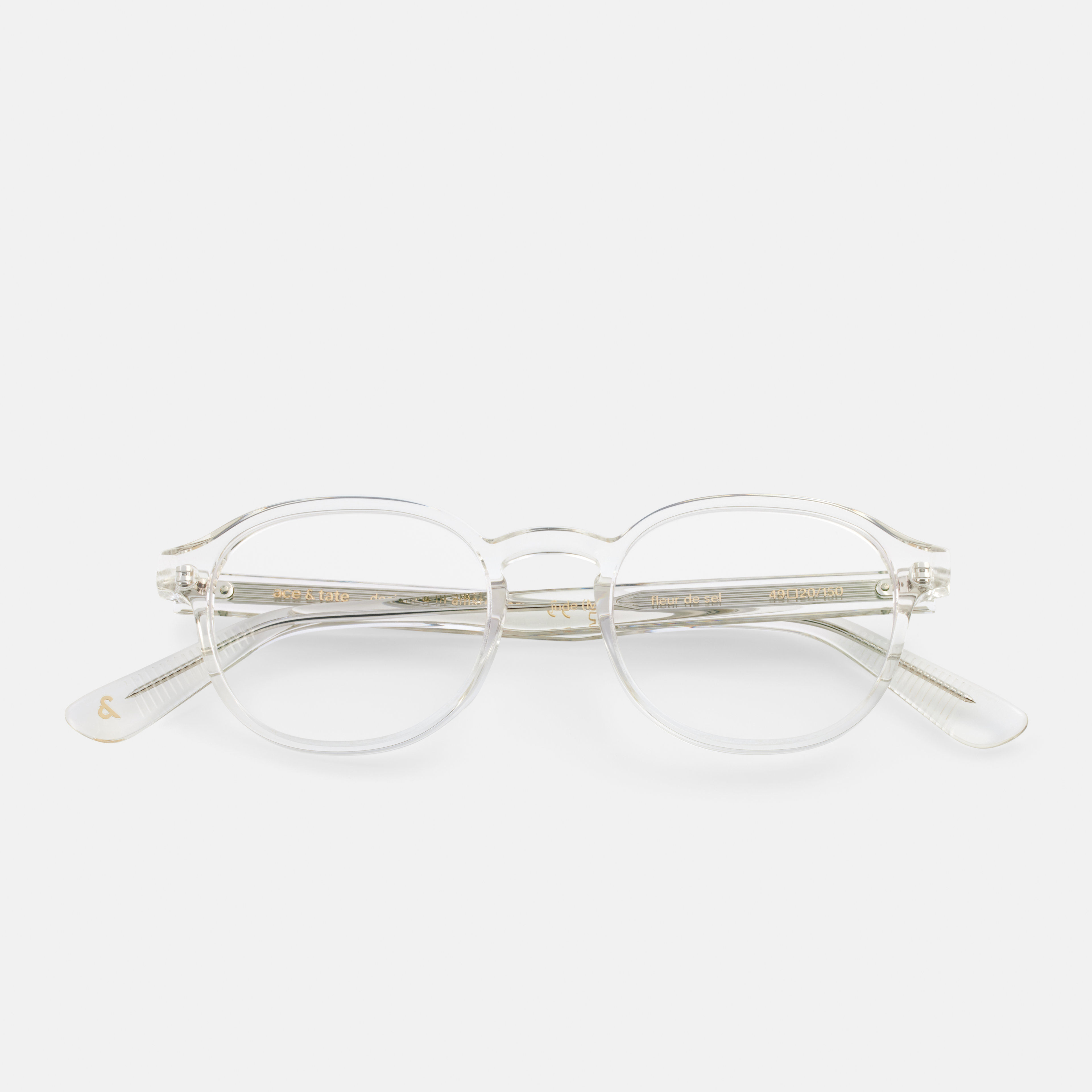 Ace & Tate Glasses | Round Acetate in Clear