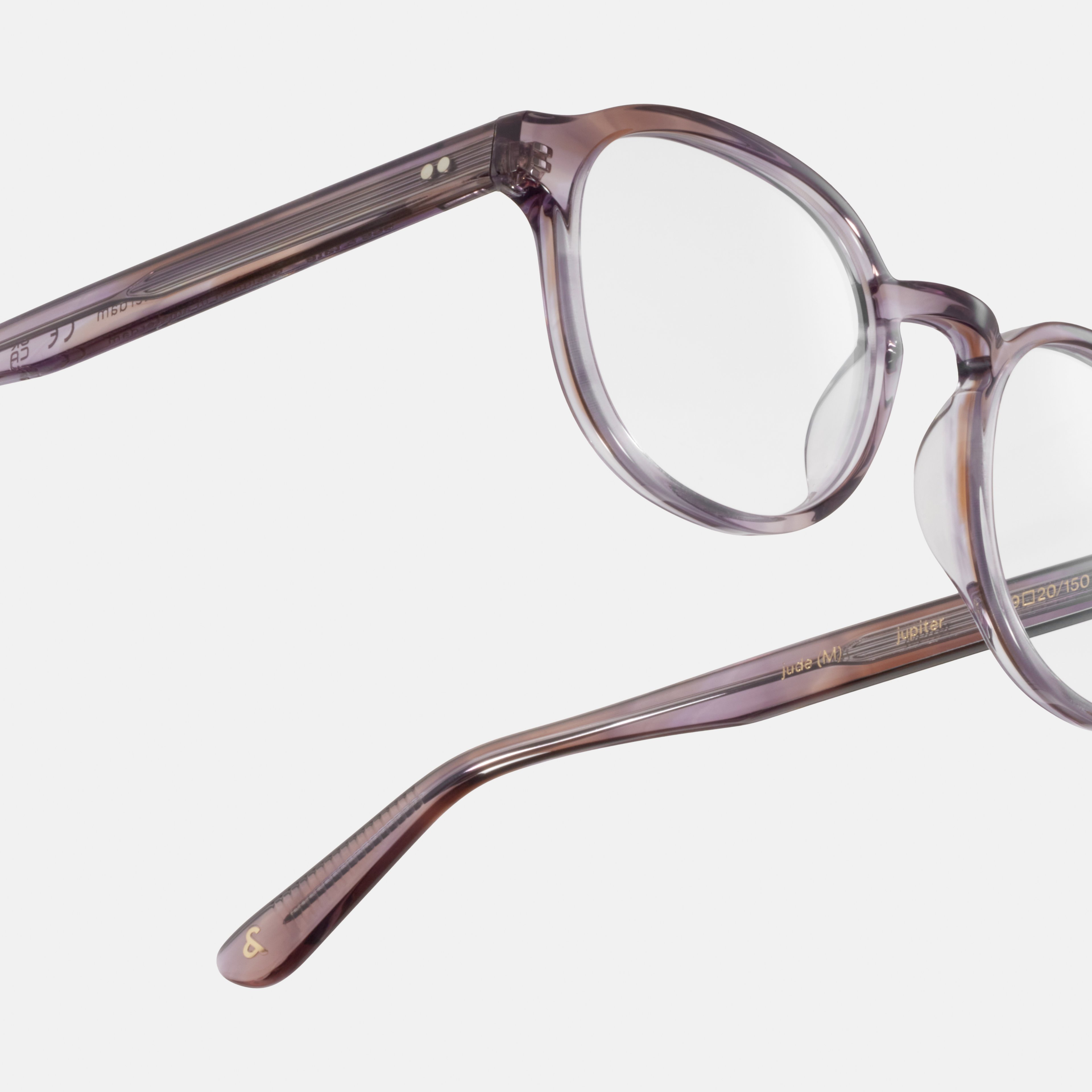 Ace & Tate Glasses | Round Acetate in Orange, Pink, Purple