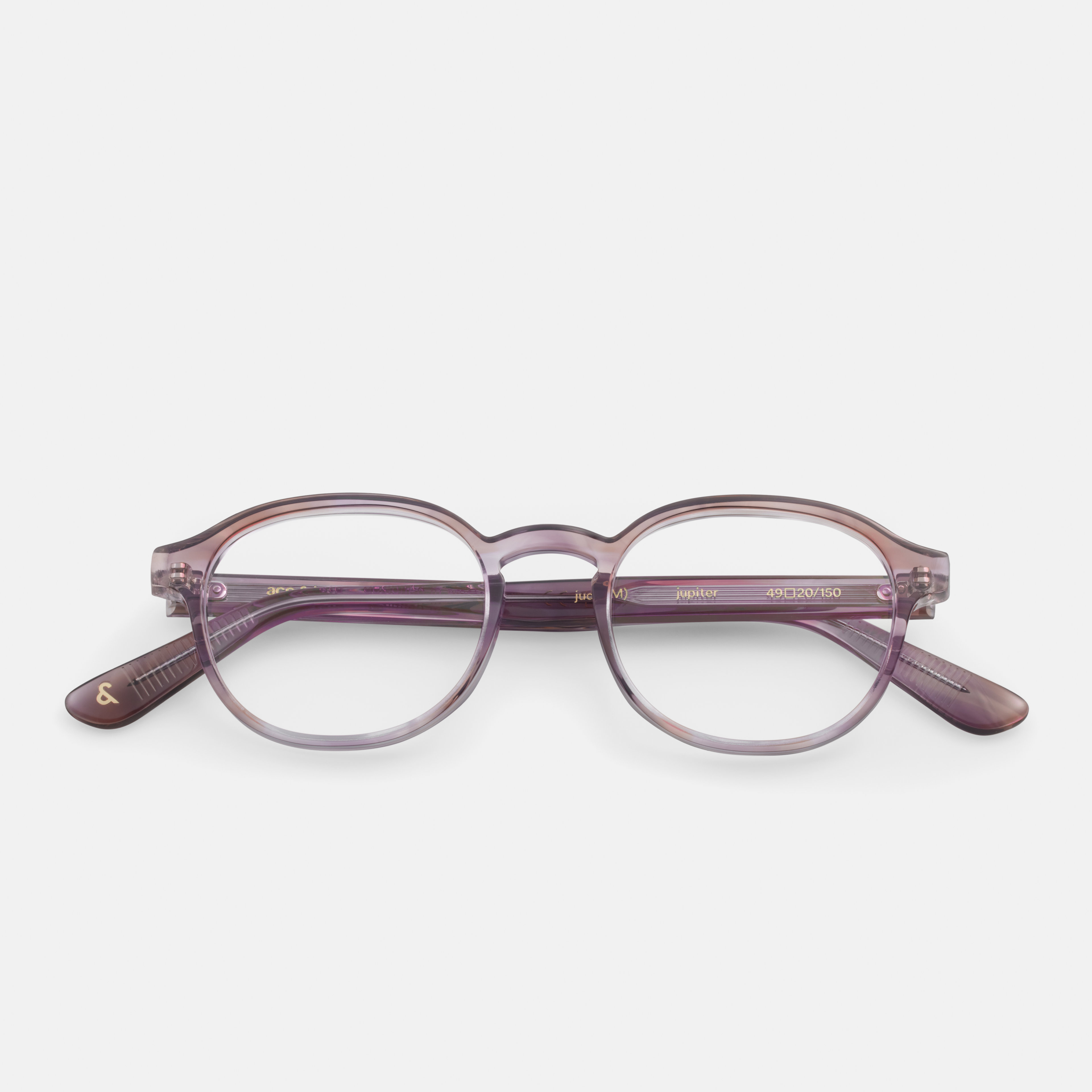 Ace & Tate Glasses | Round Acetate in Orange, Pink, Purple
