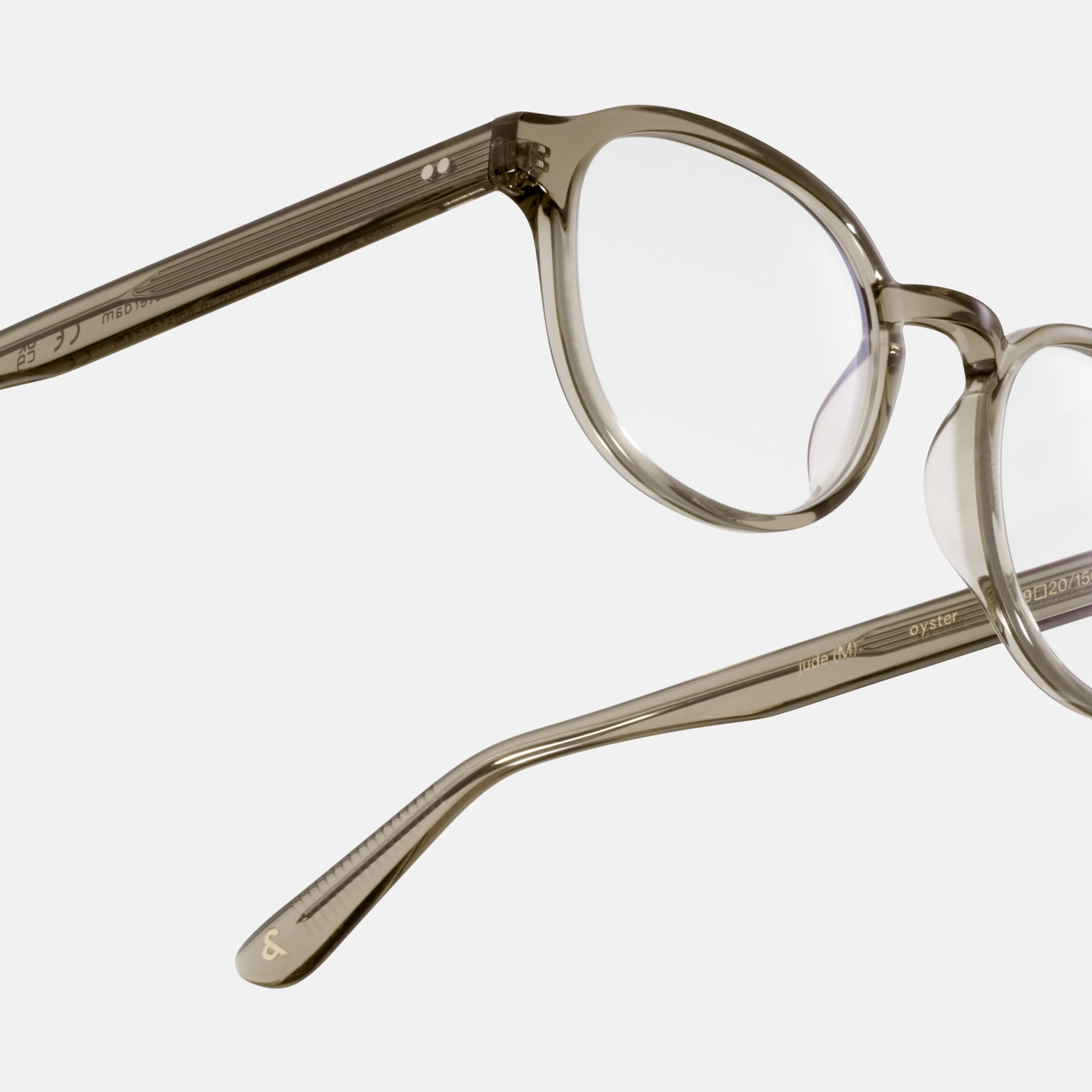 Ace & Tate Glasses | Round Acetate in Grey