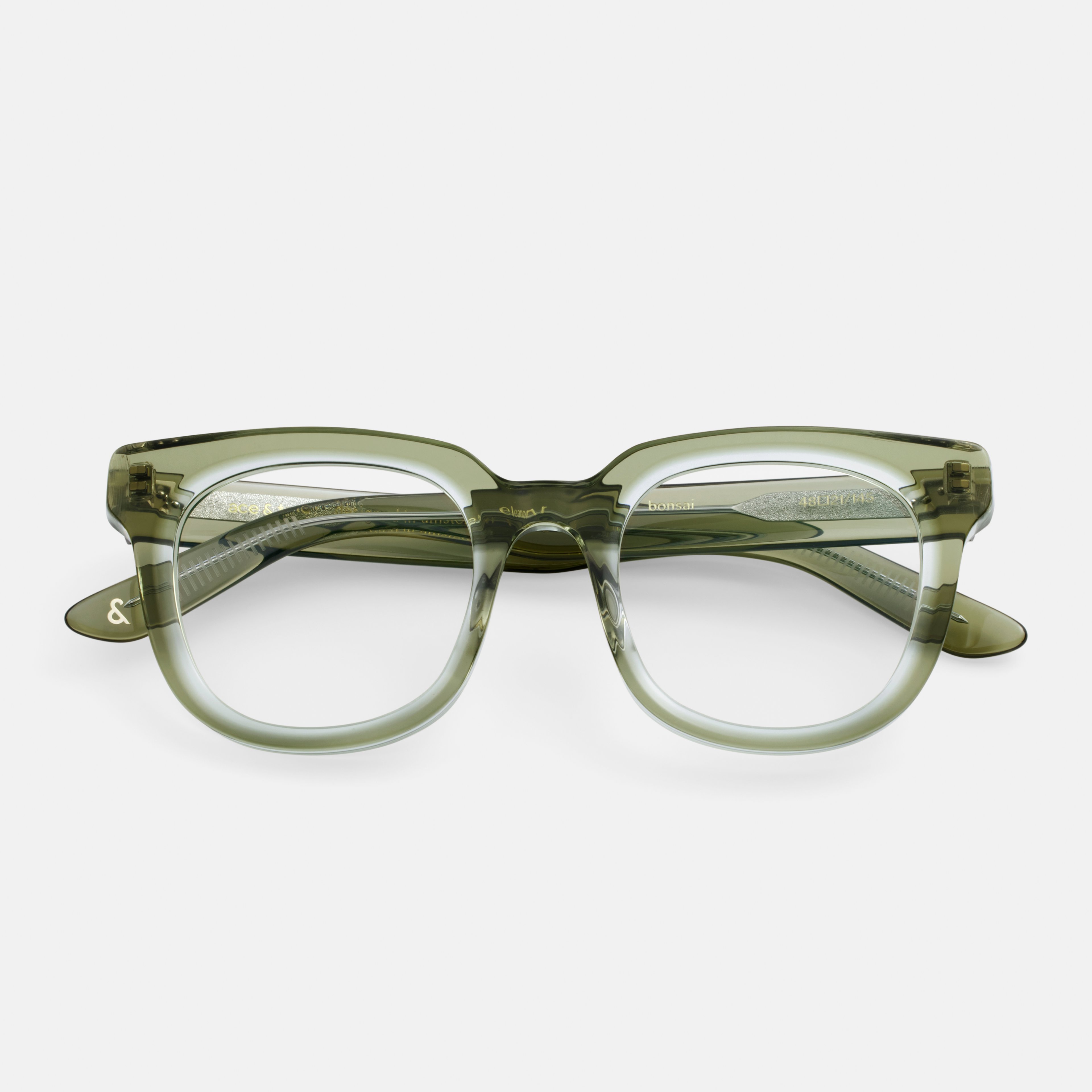 Ace & Tate Glasses | Round Acetate in Green