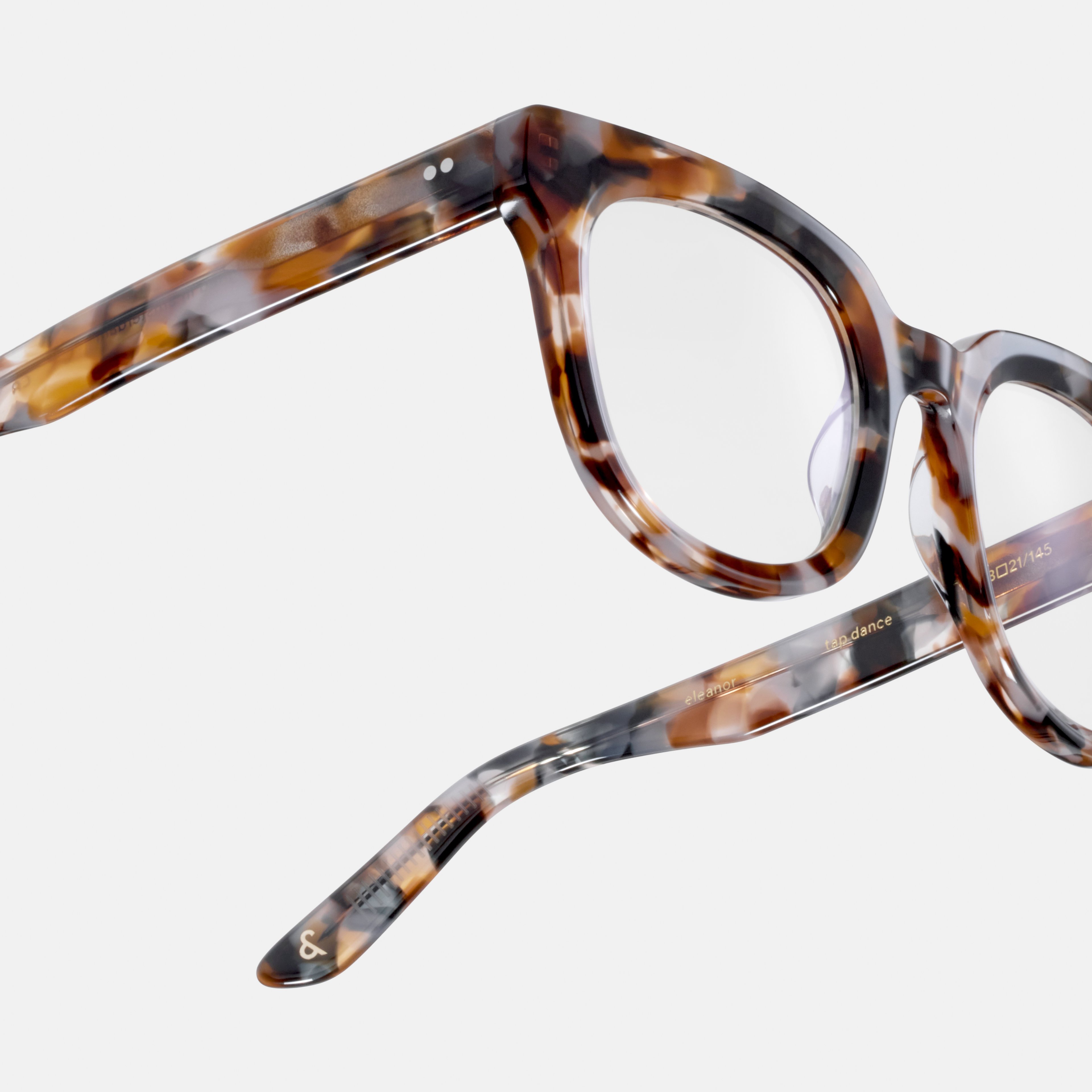 Ace & Tate Glasses | Round Acetate in Brown, Orange, Purple