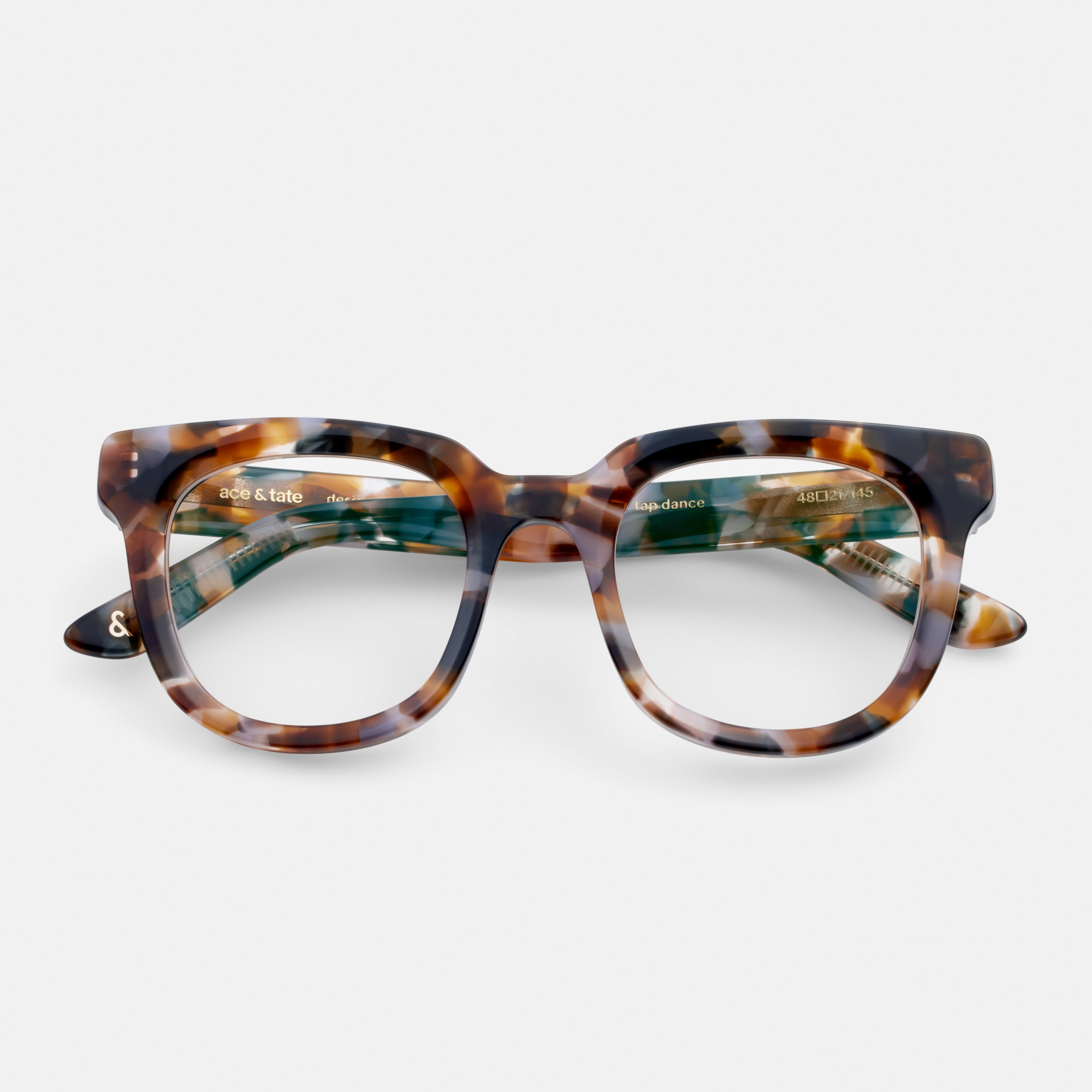 Ace & Tate Glasses | Round Acetate in Brown, Orange, Purple