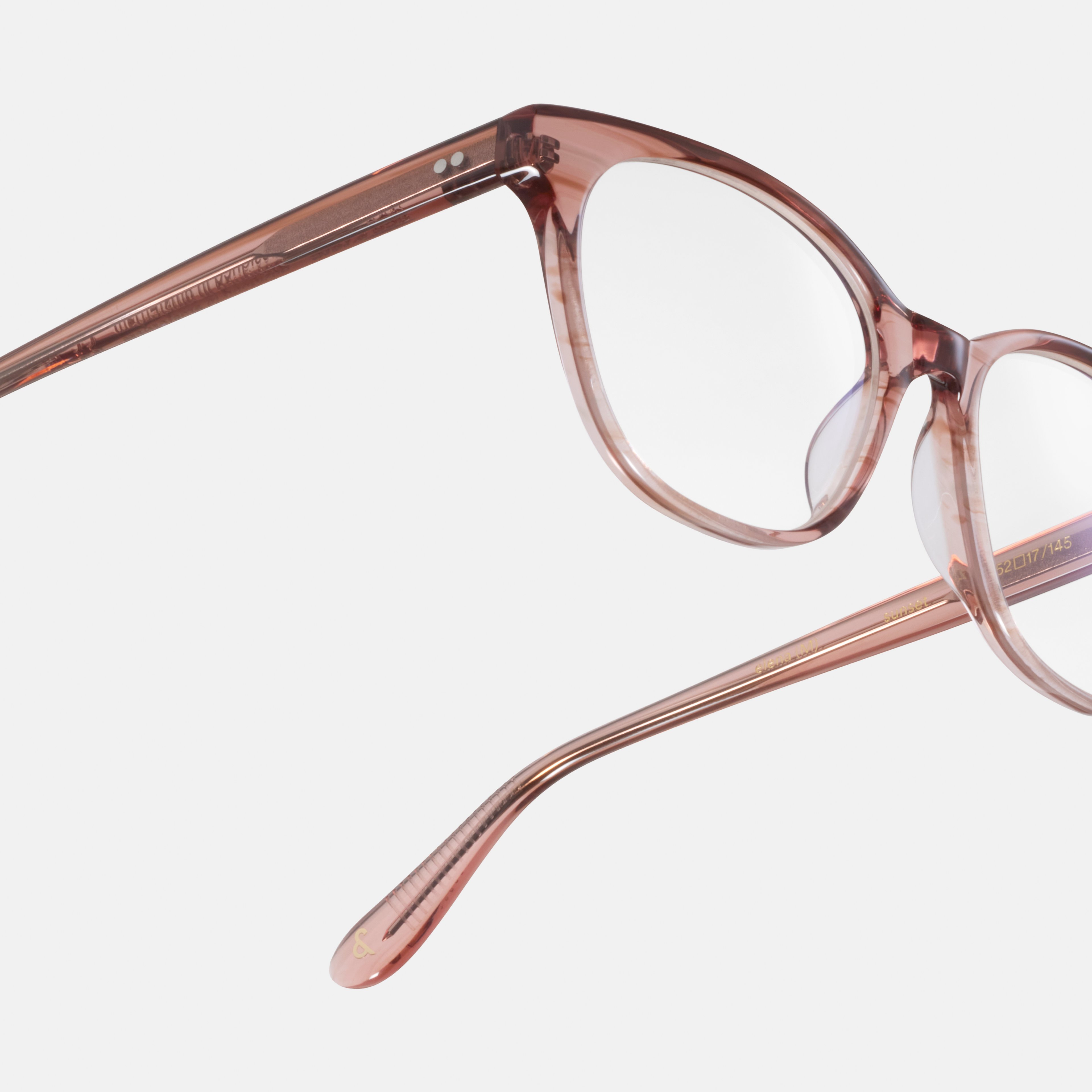 Ace & Tate Brillen | Quadratisch Acetat in Beige, Orange