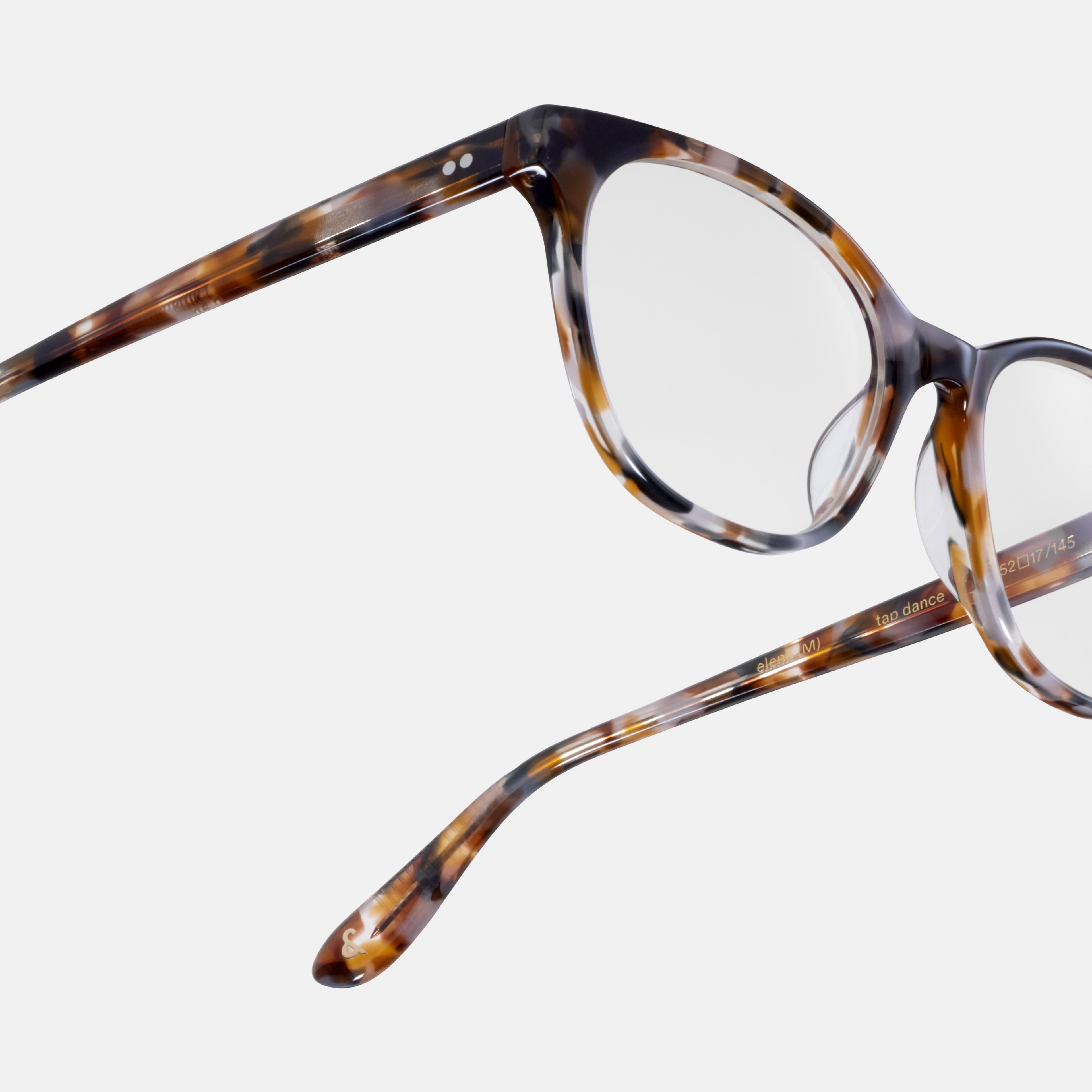 Ace & Tate Brillen | Quadratisch Acetat in Braun, Orange, Violett