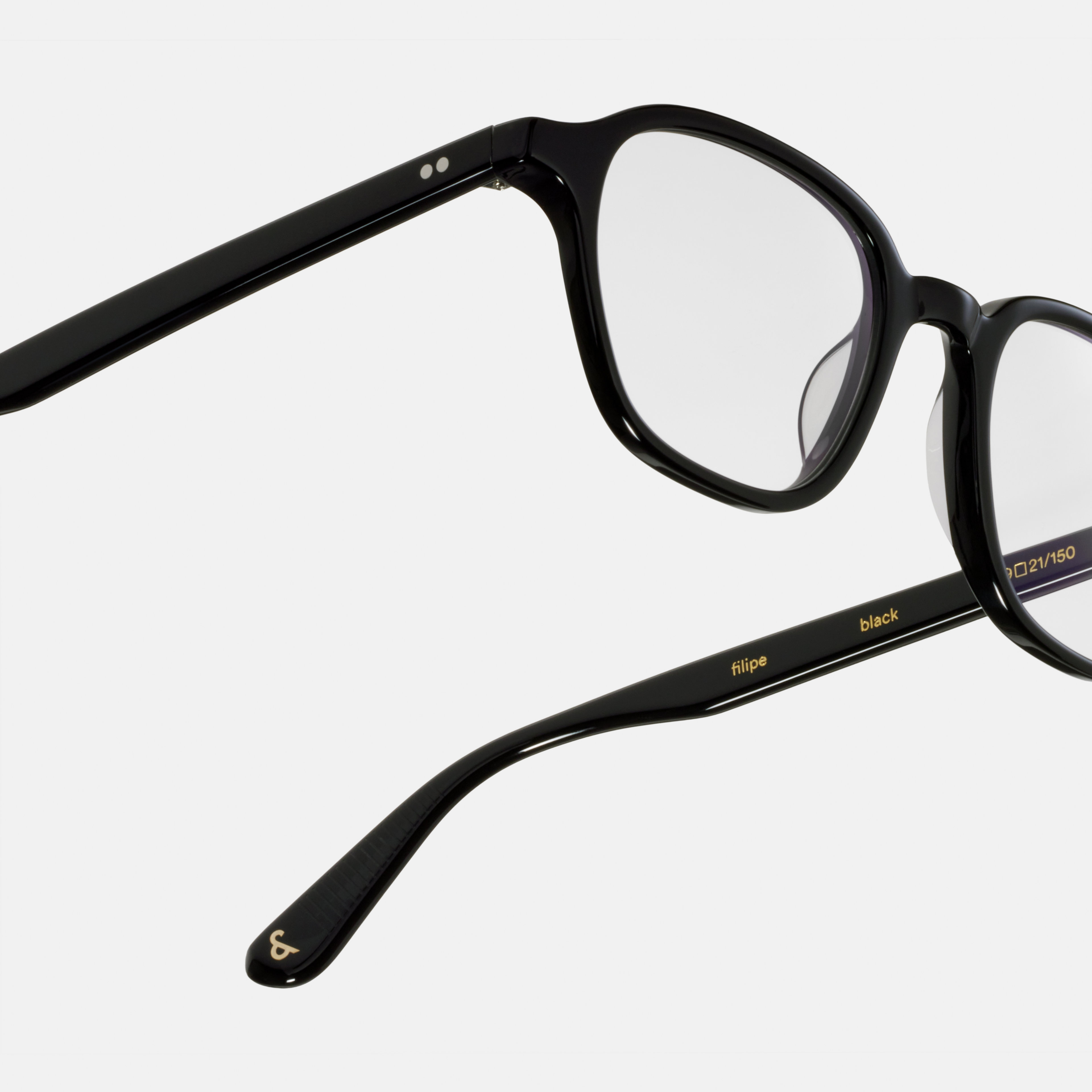 Ace & Tate Glasses | Square Acetate in Black