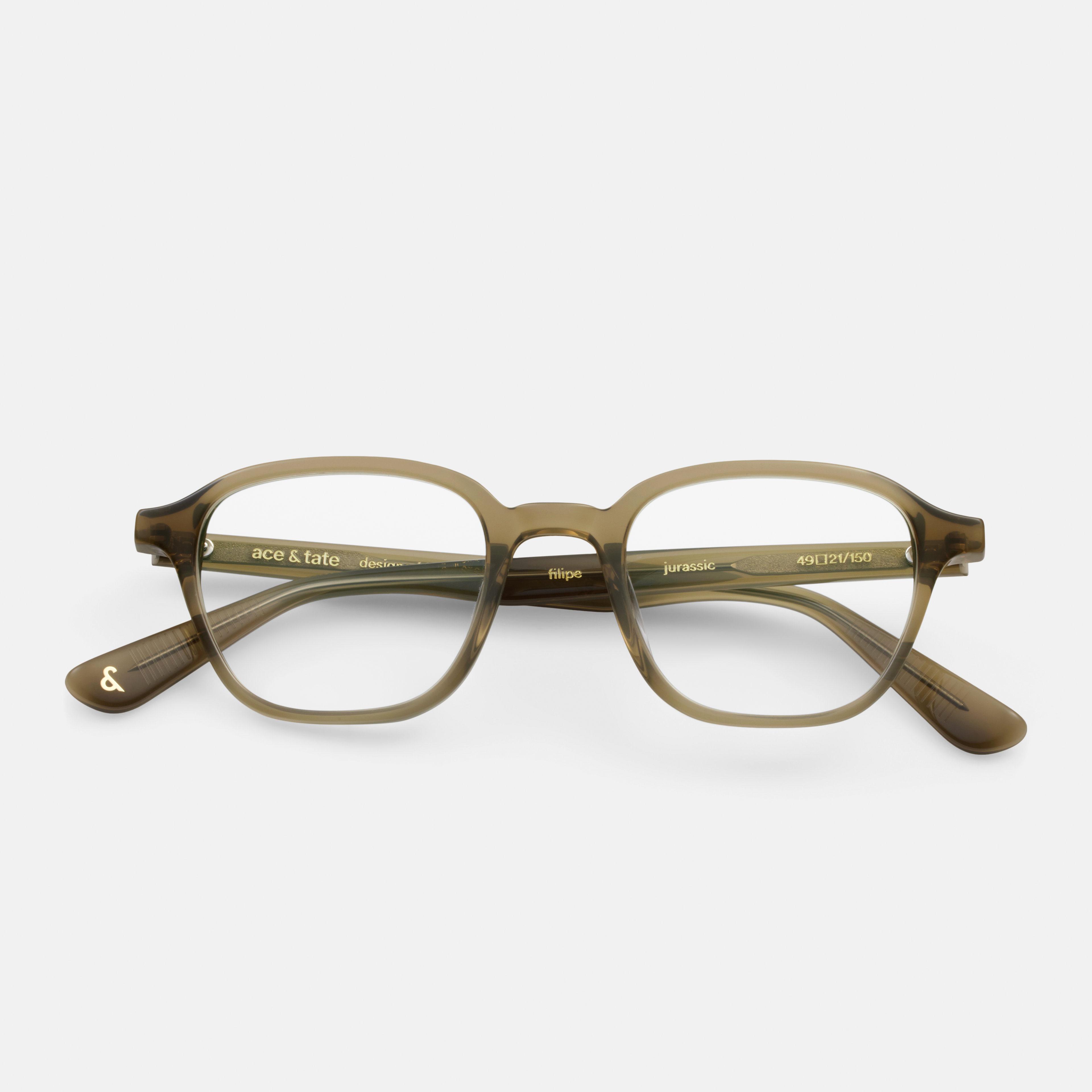 Ace & Tate Glasses | Square Acetate in Green