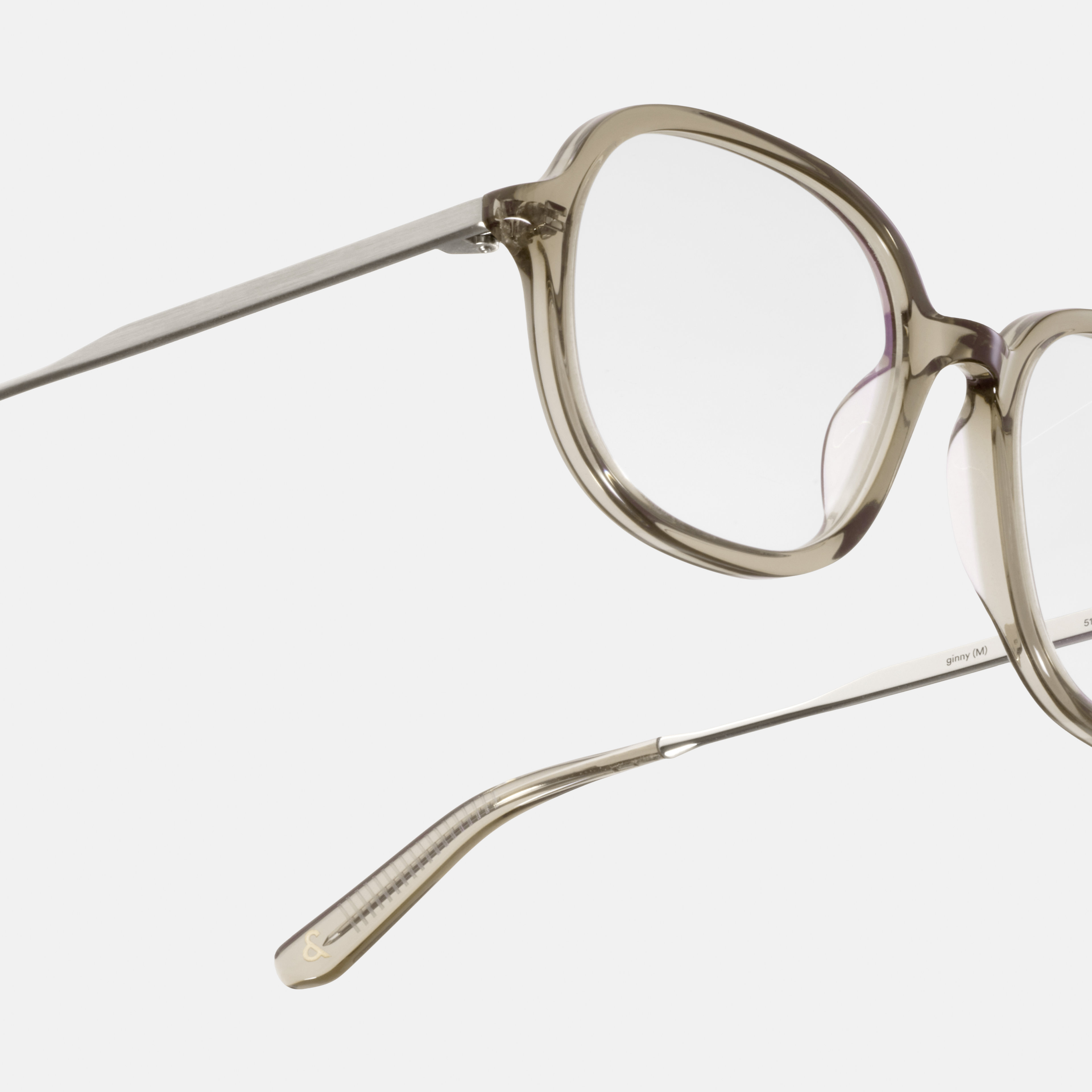 Ace & Tate Glasses | Square Metal in Grey