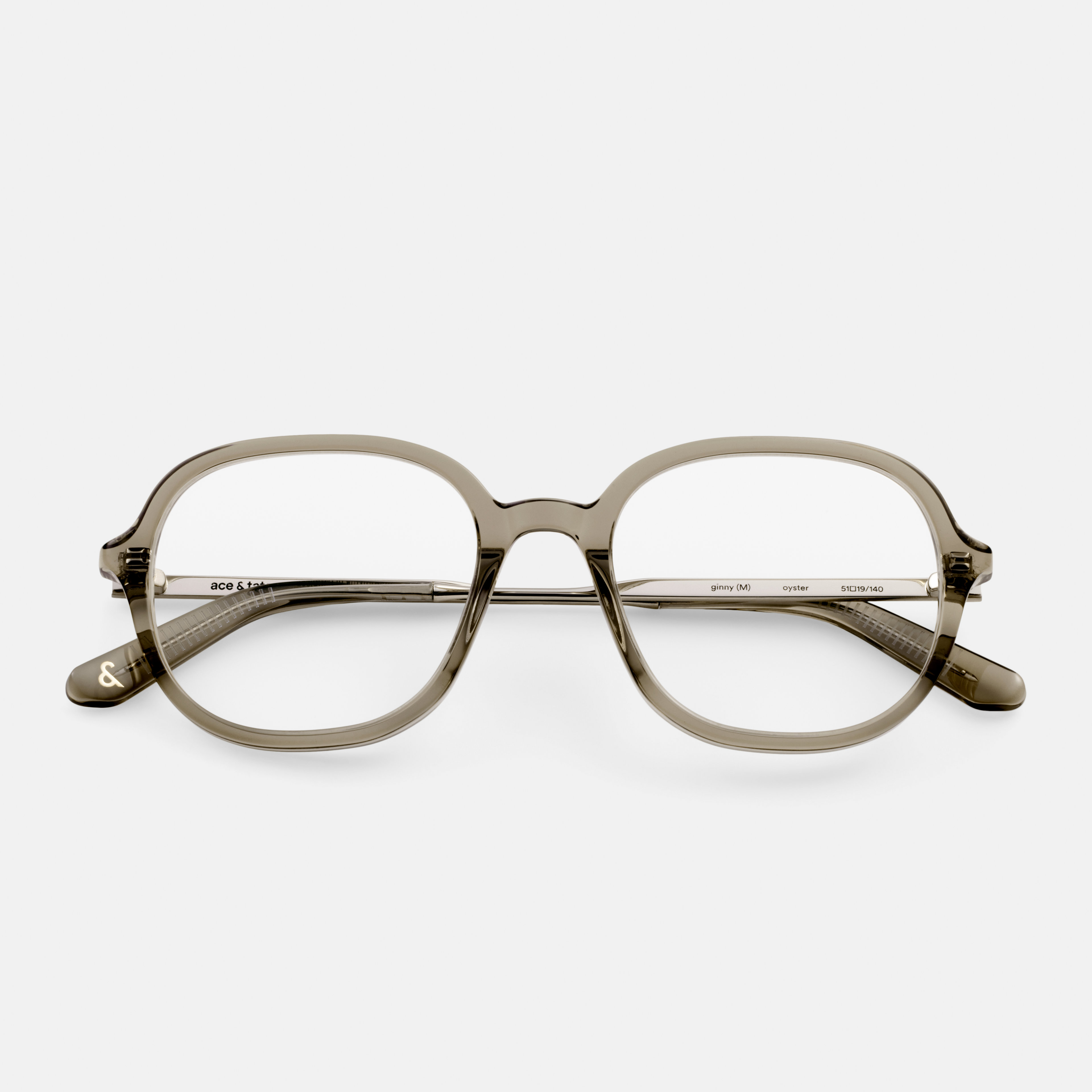 Ace & Tate Glasses | Square Metal in Grey