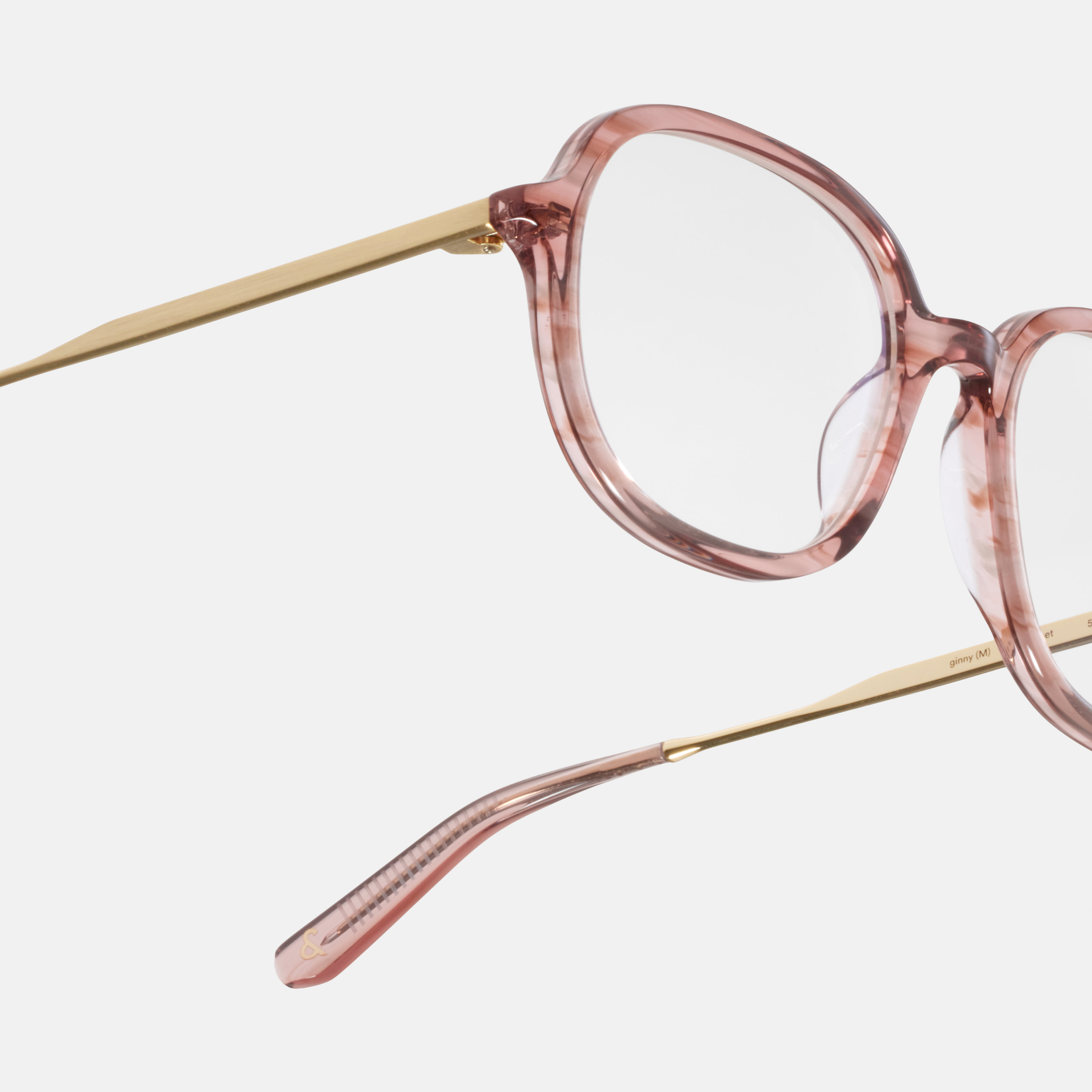 Ace & Tate Glasses | Square Metal in Beige, Orange