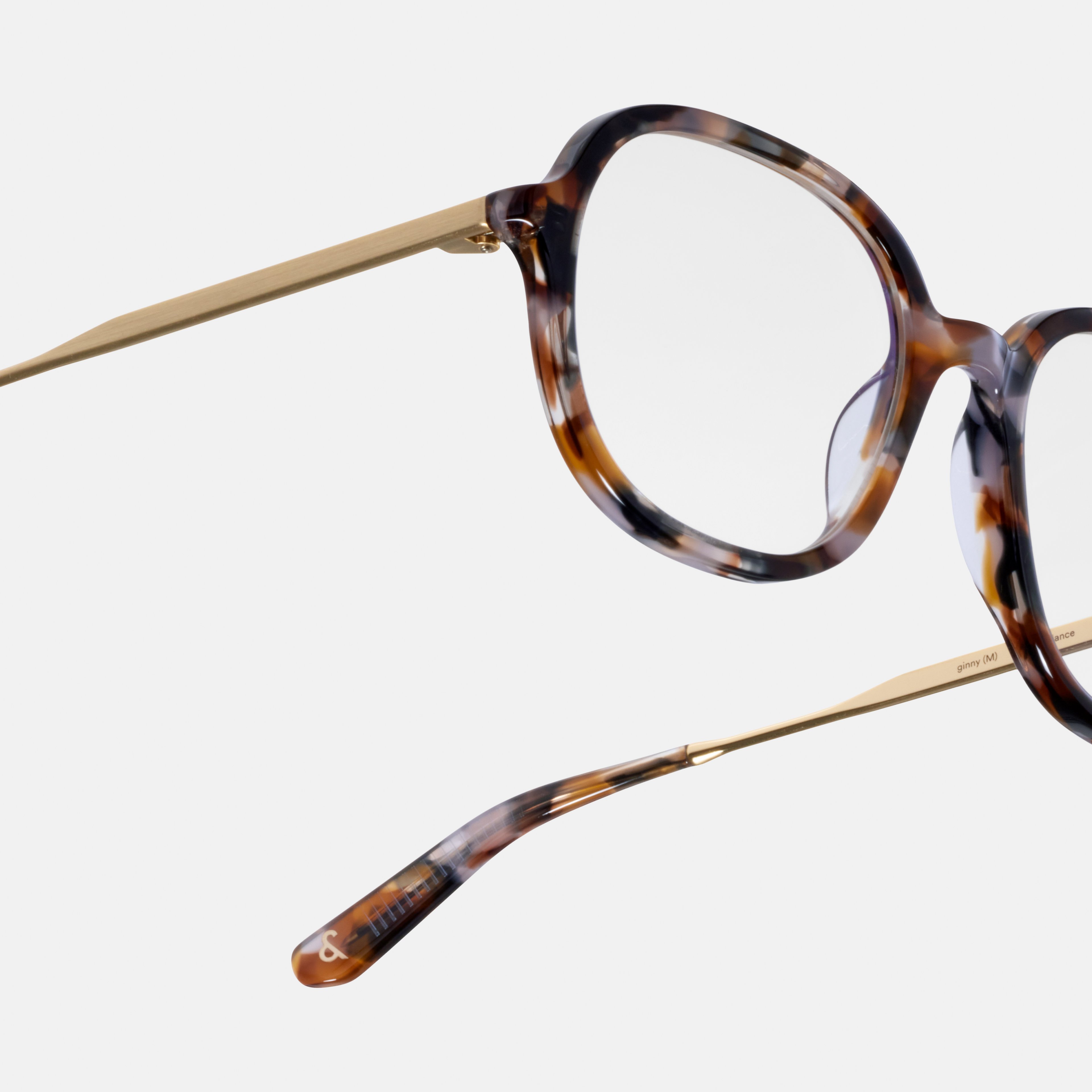 Ace & Tate Glasses | Square Metal in Brown, Orange, Purple