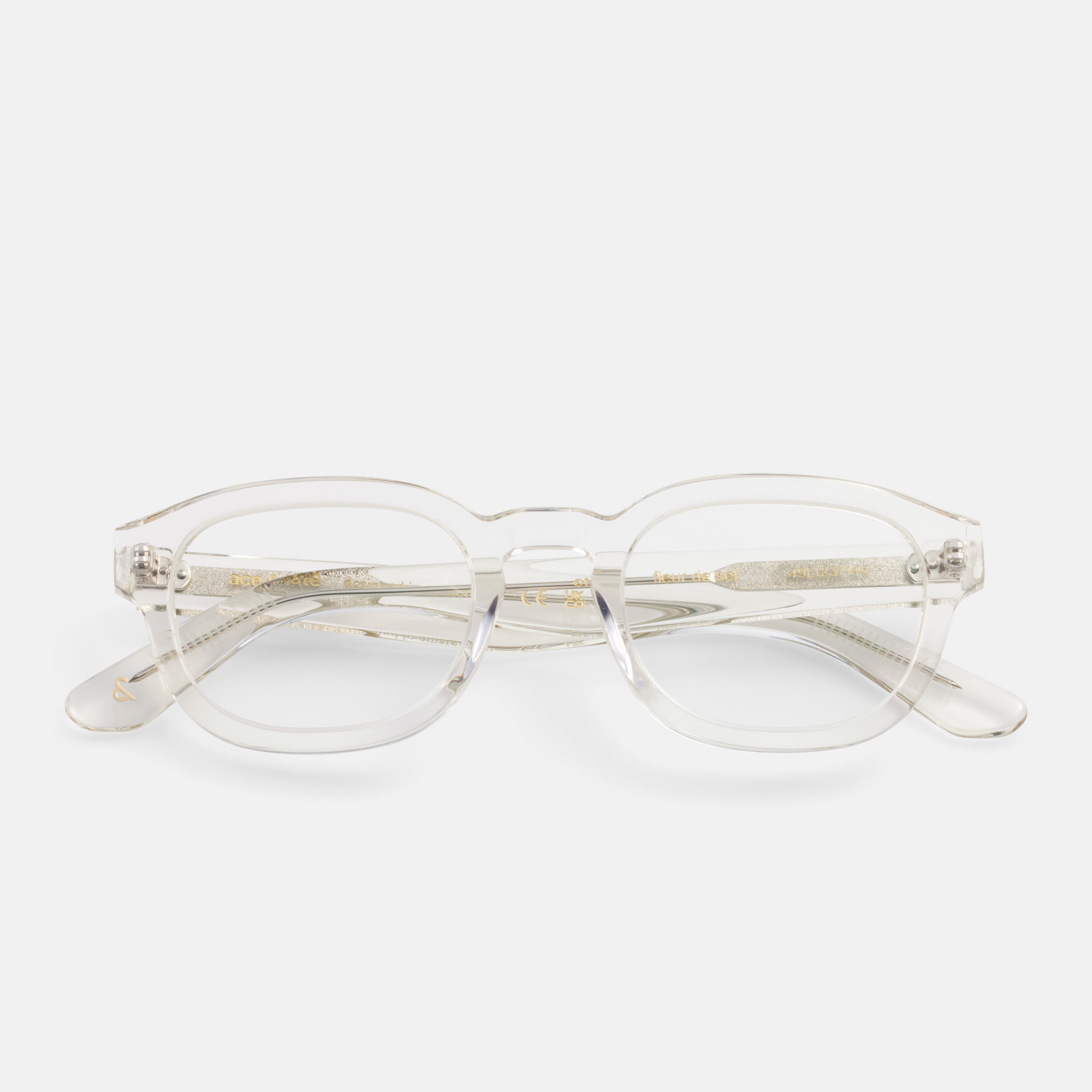 Ace & Tate Glasses | Round Acetate in Clear