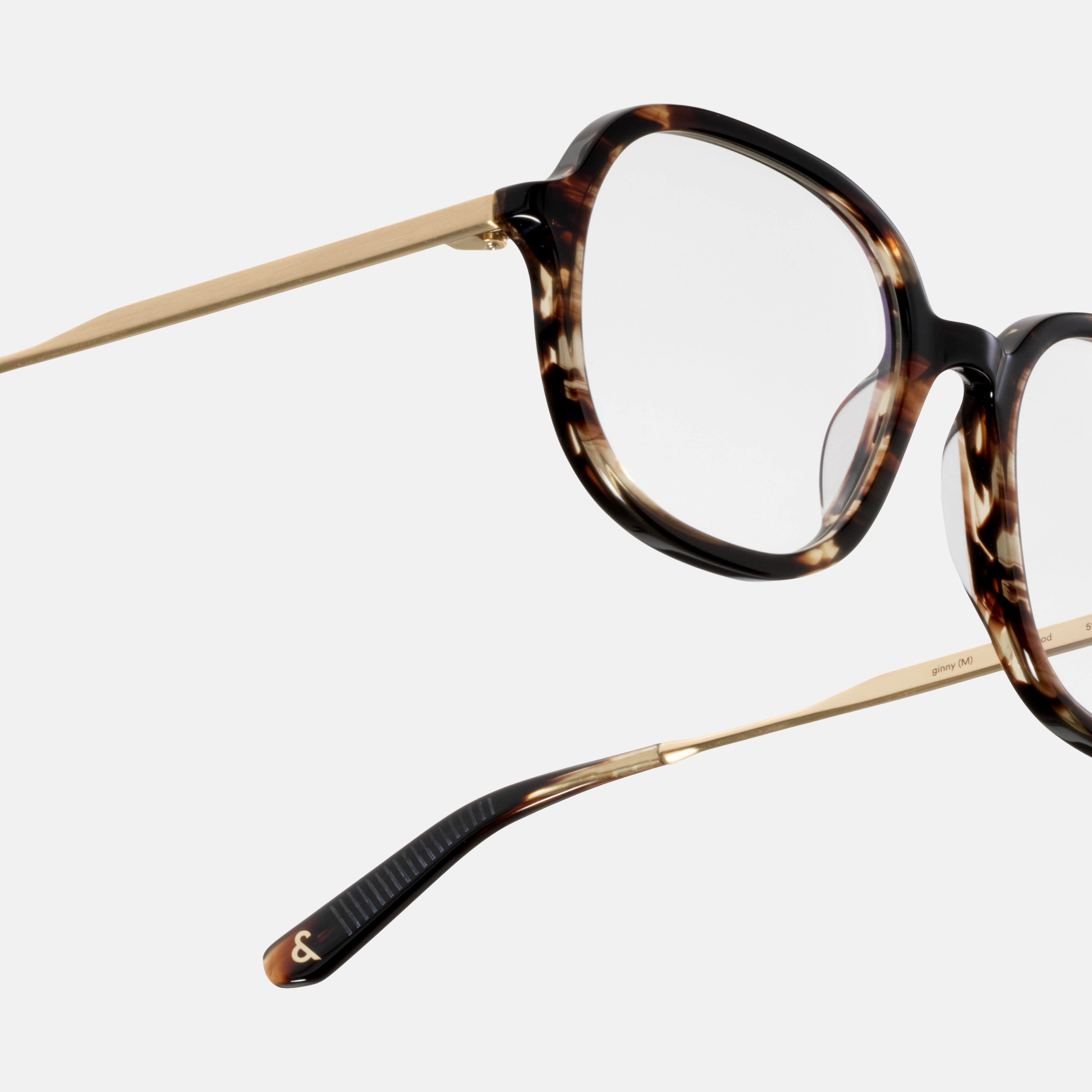 Ace & Tate Glasses | Square Metal in Brown, Orange
