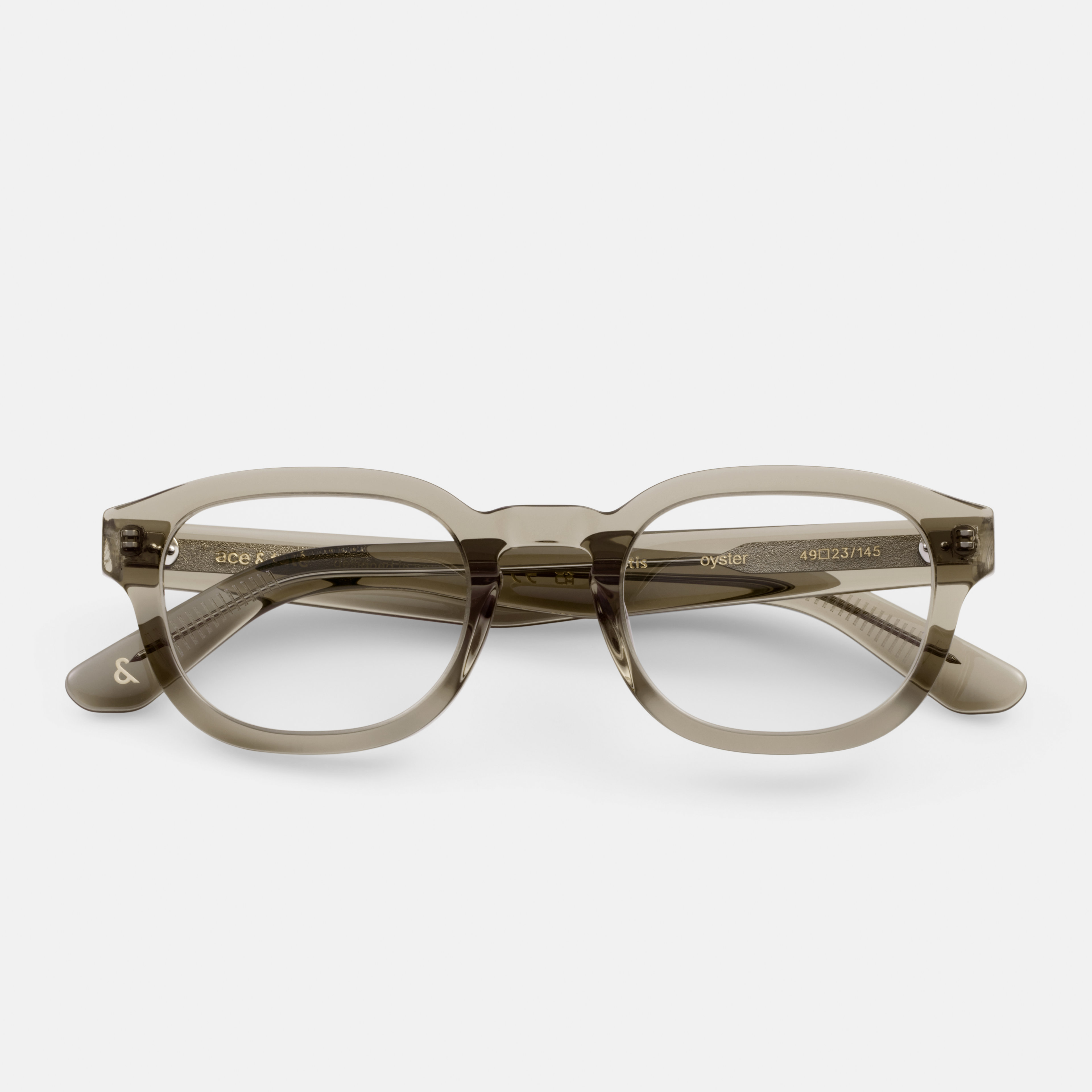 Ace & Tate Glasses | Round Acetate in Grey