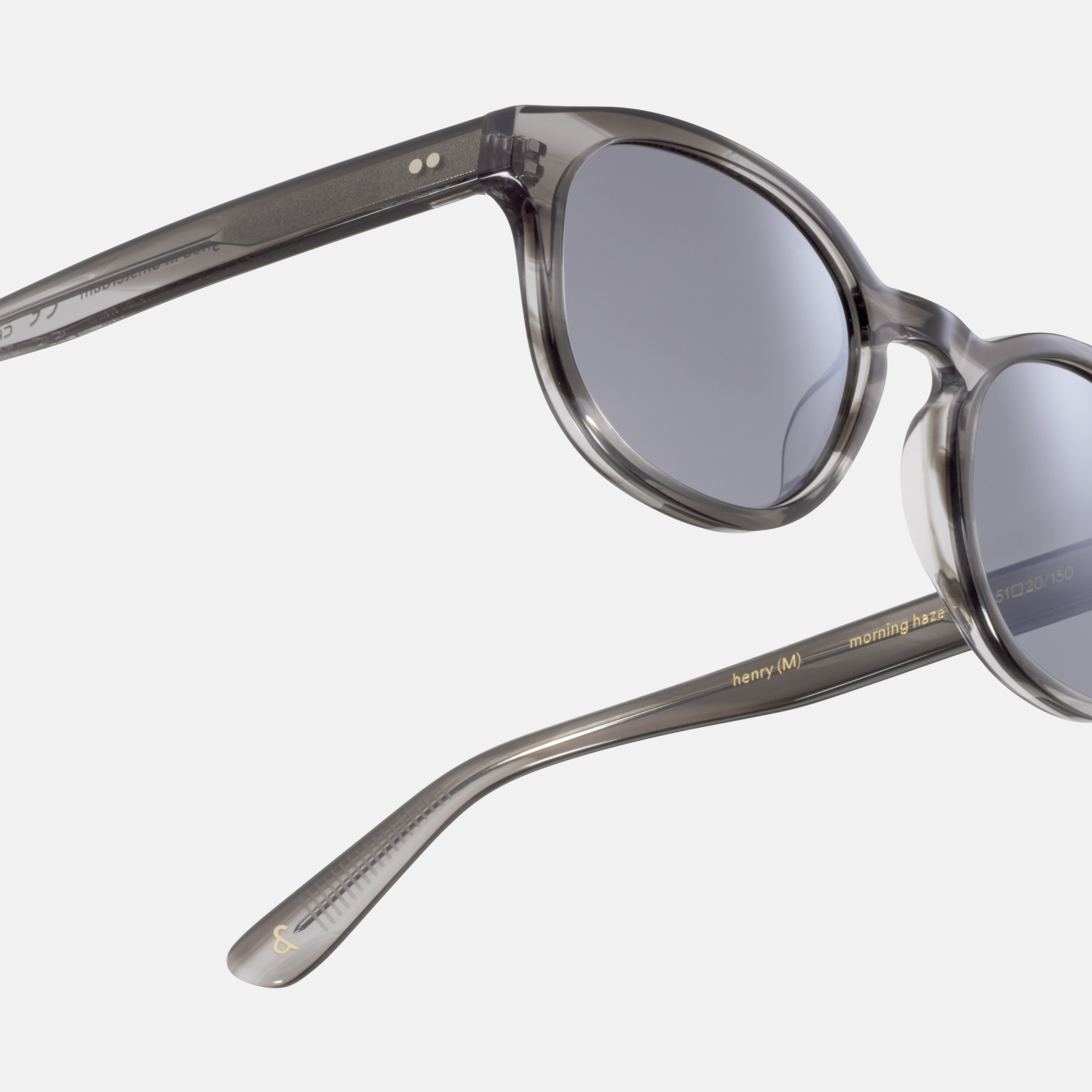 Ace & Tate Solaires | Ronde Acétate in Clair, Gris