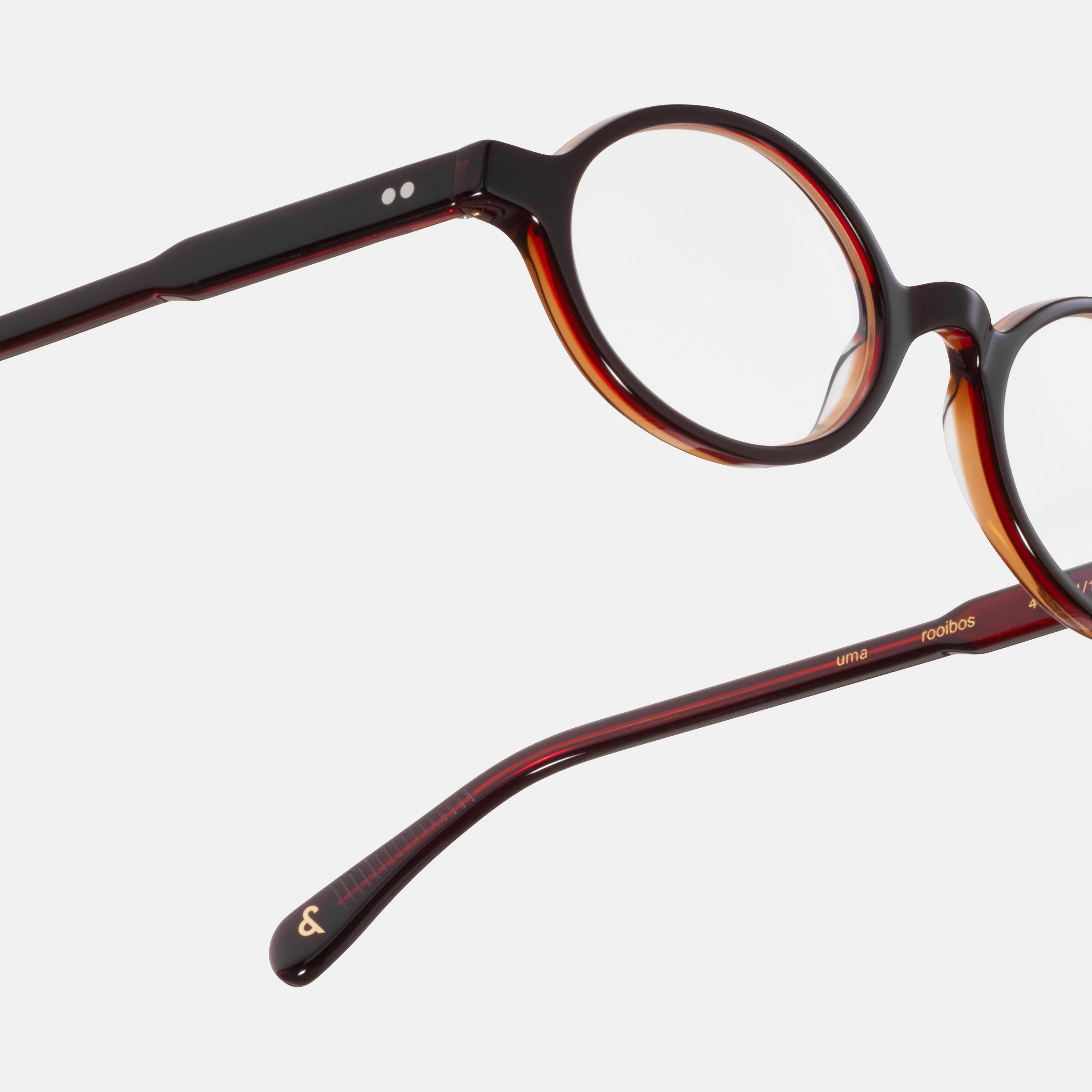 Ace & Tate Glasses | Round Acetate in Red