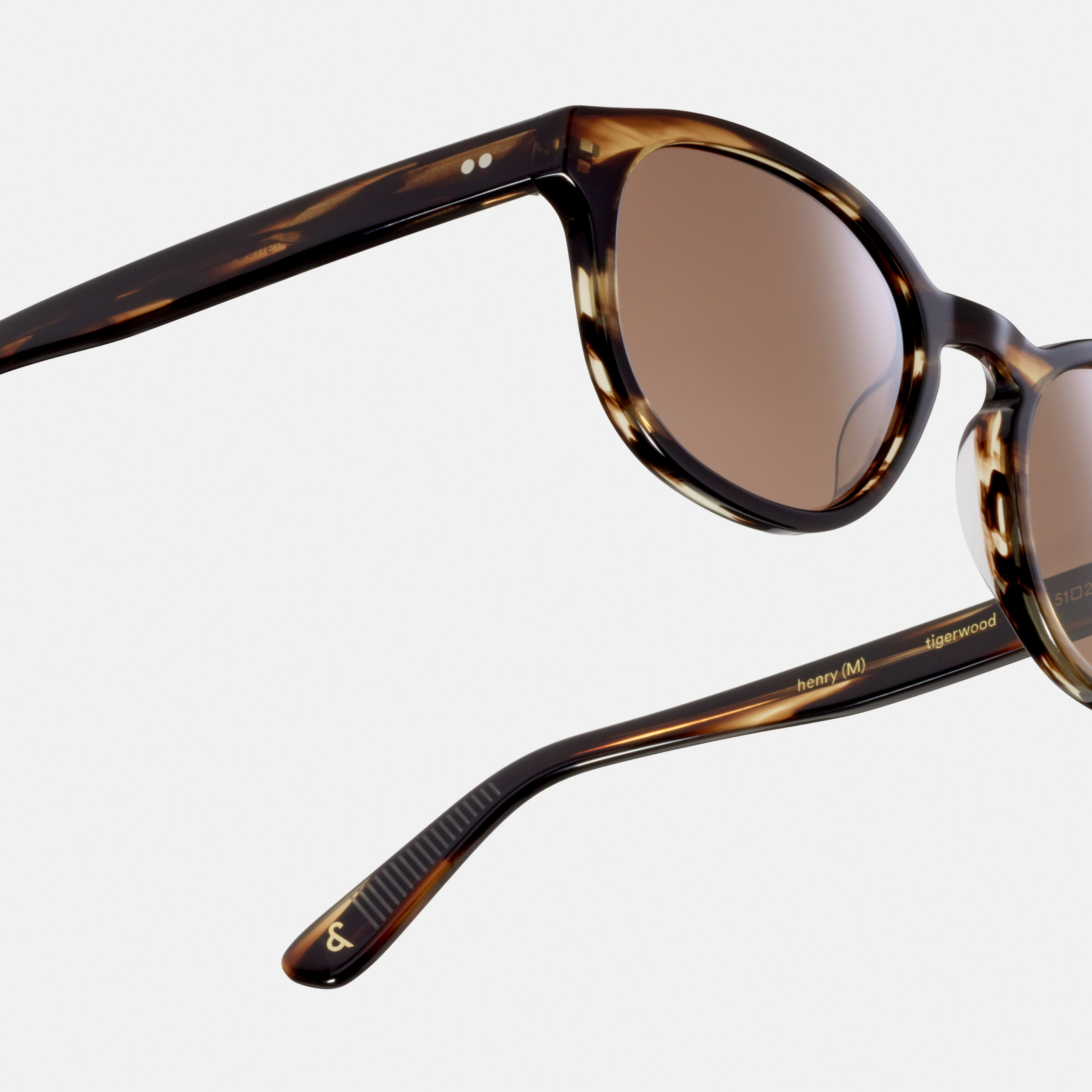 Ace & Tate Solaires | Ronde Acétate in Marron, Orange