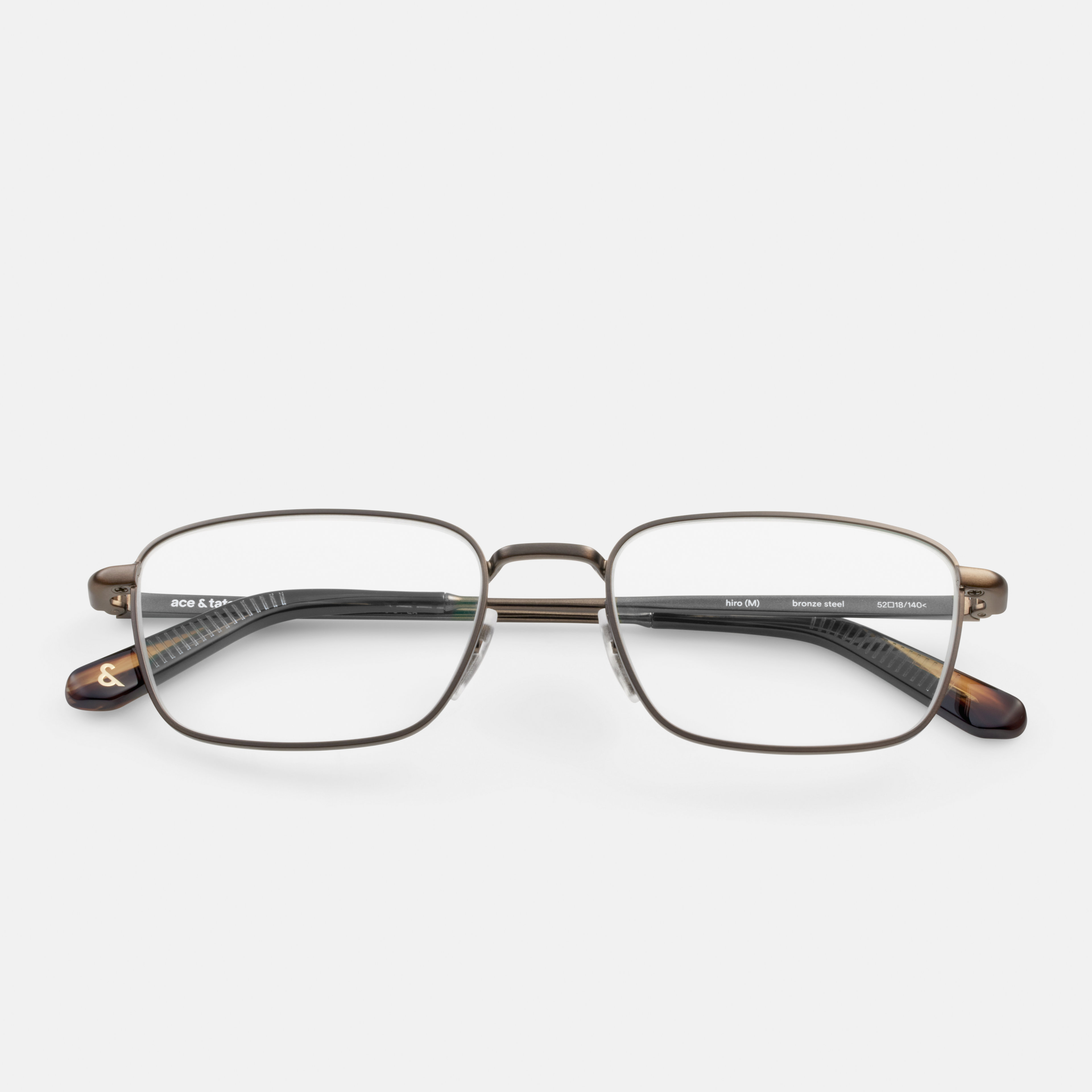 Ace & Tate Brillen | Rechteckig Metall in Braun