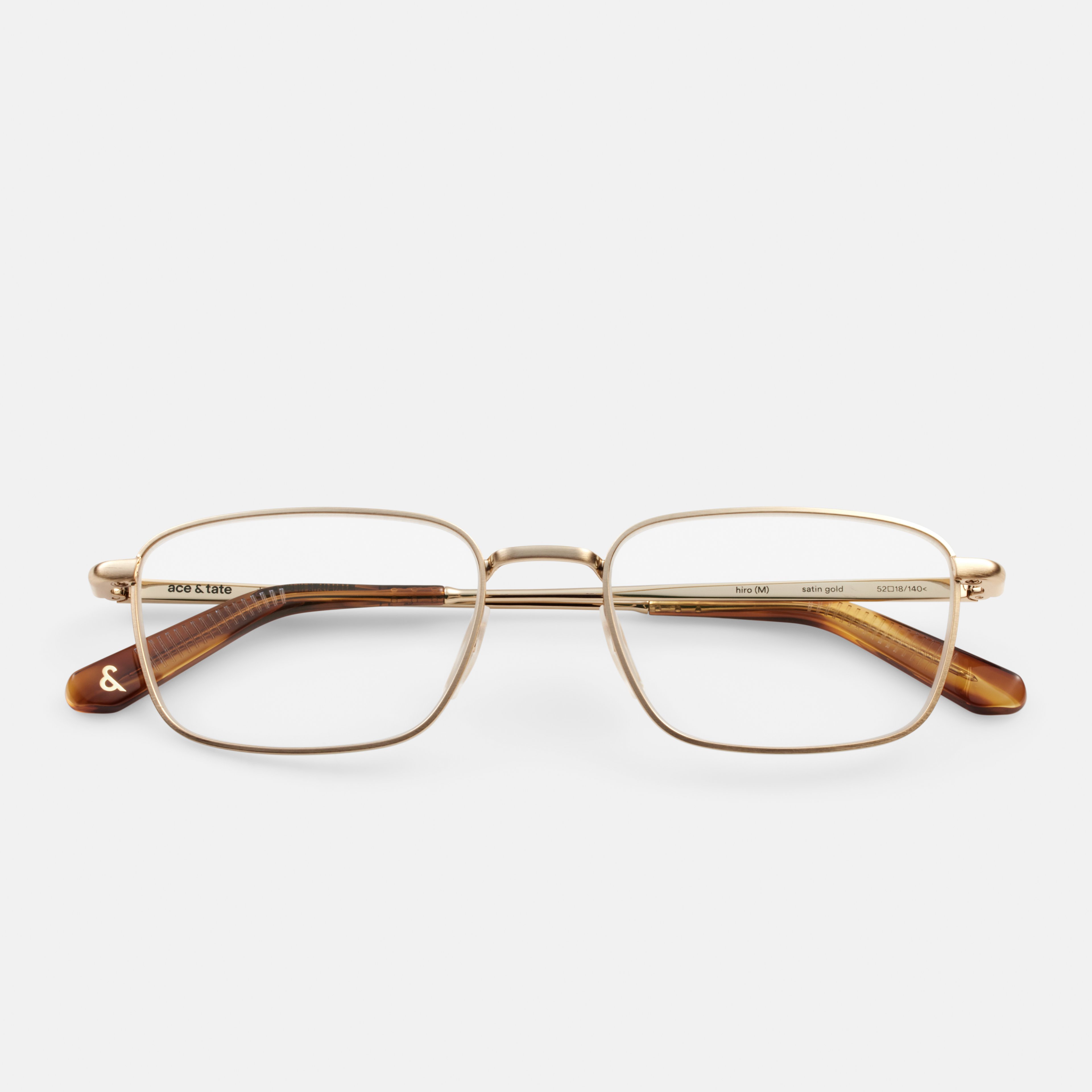 Ace & Tate Brillen | Rechteckig Metall in Gold