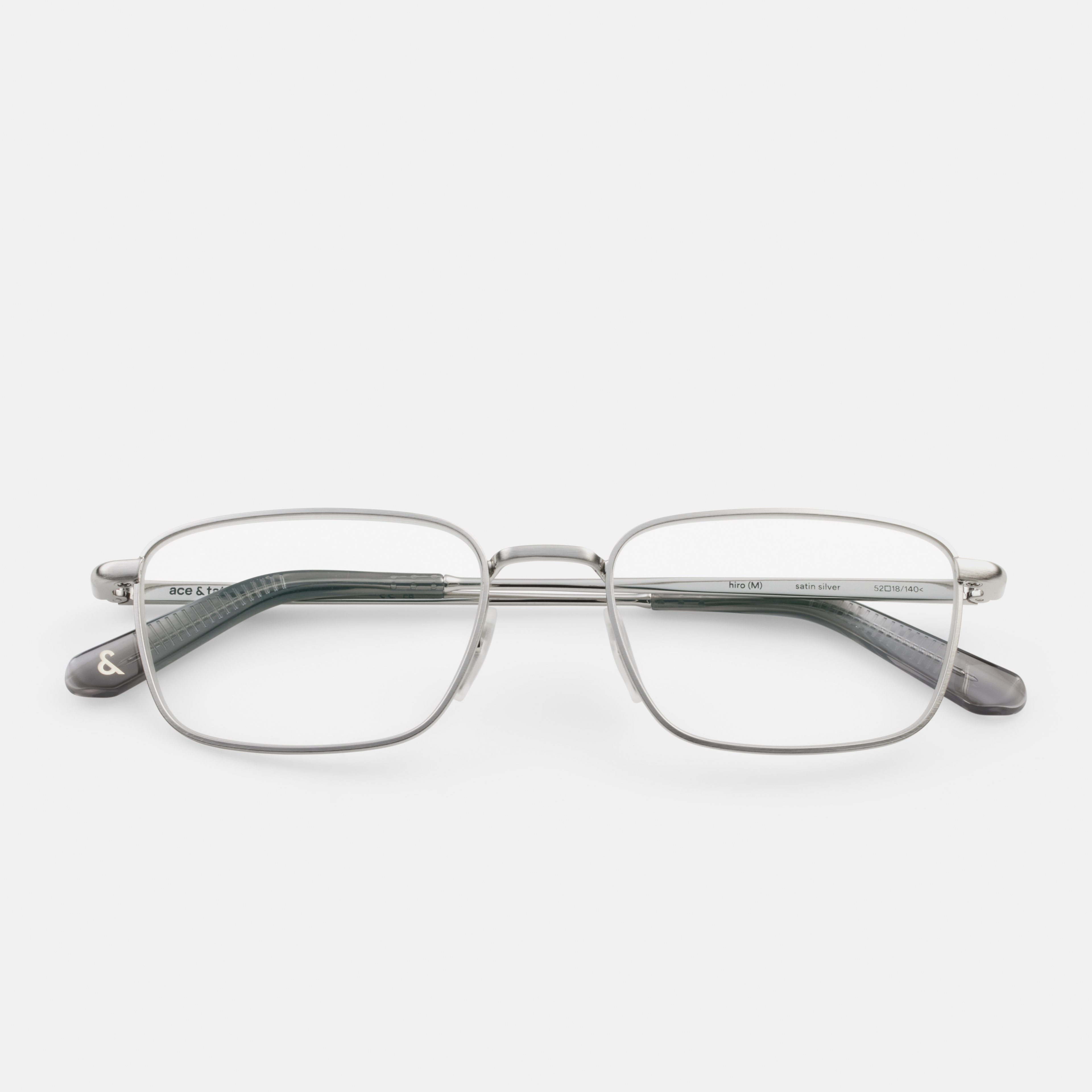 Ace & Tate Brillen | Rechteckig Metall in Silber