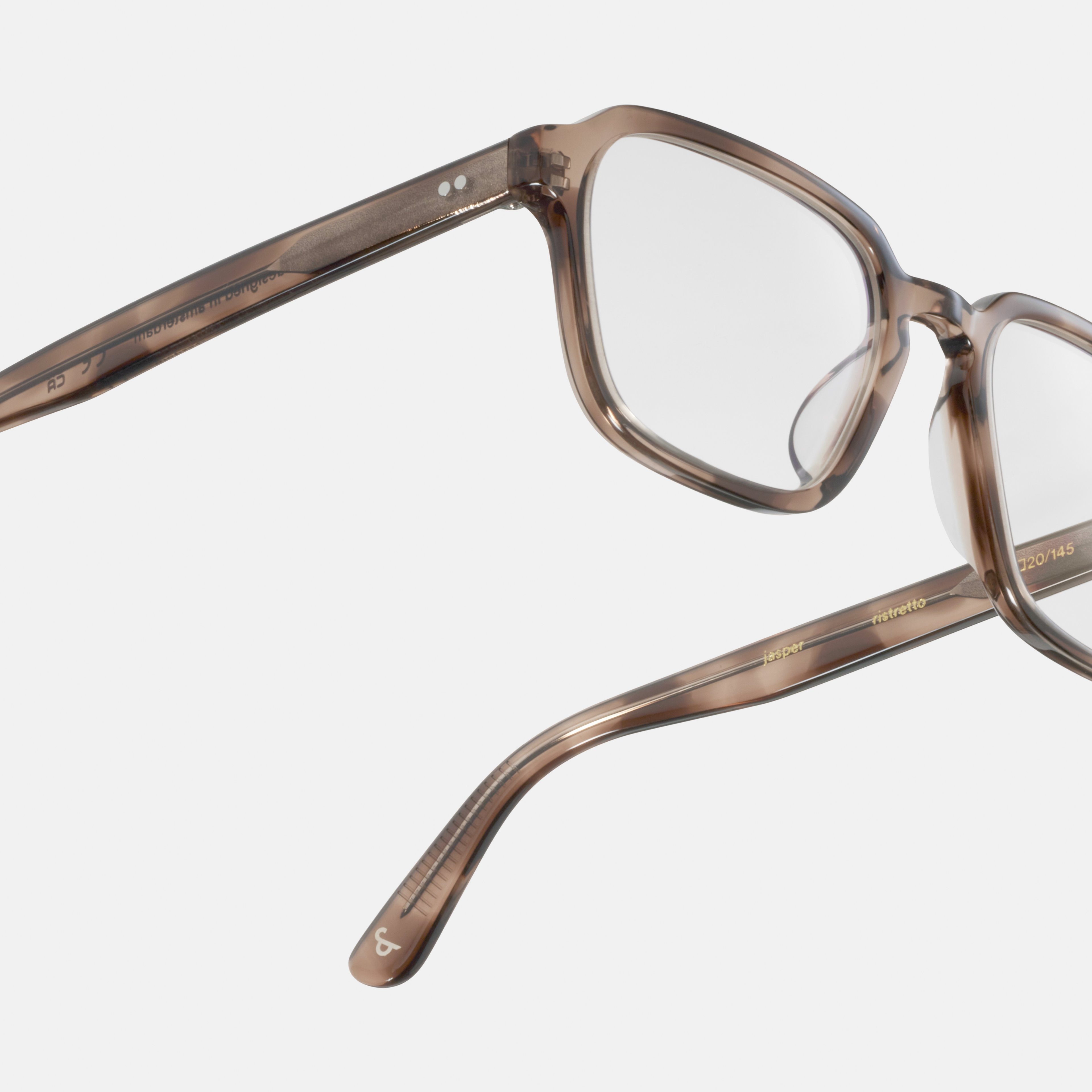 Ace & Tate Brillen | Hexagonal Acetat in Beige, Braun