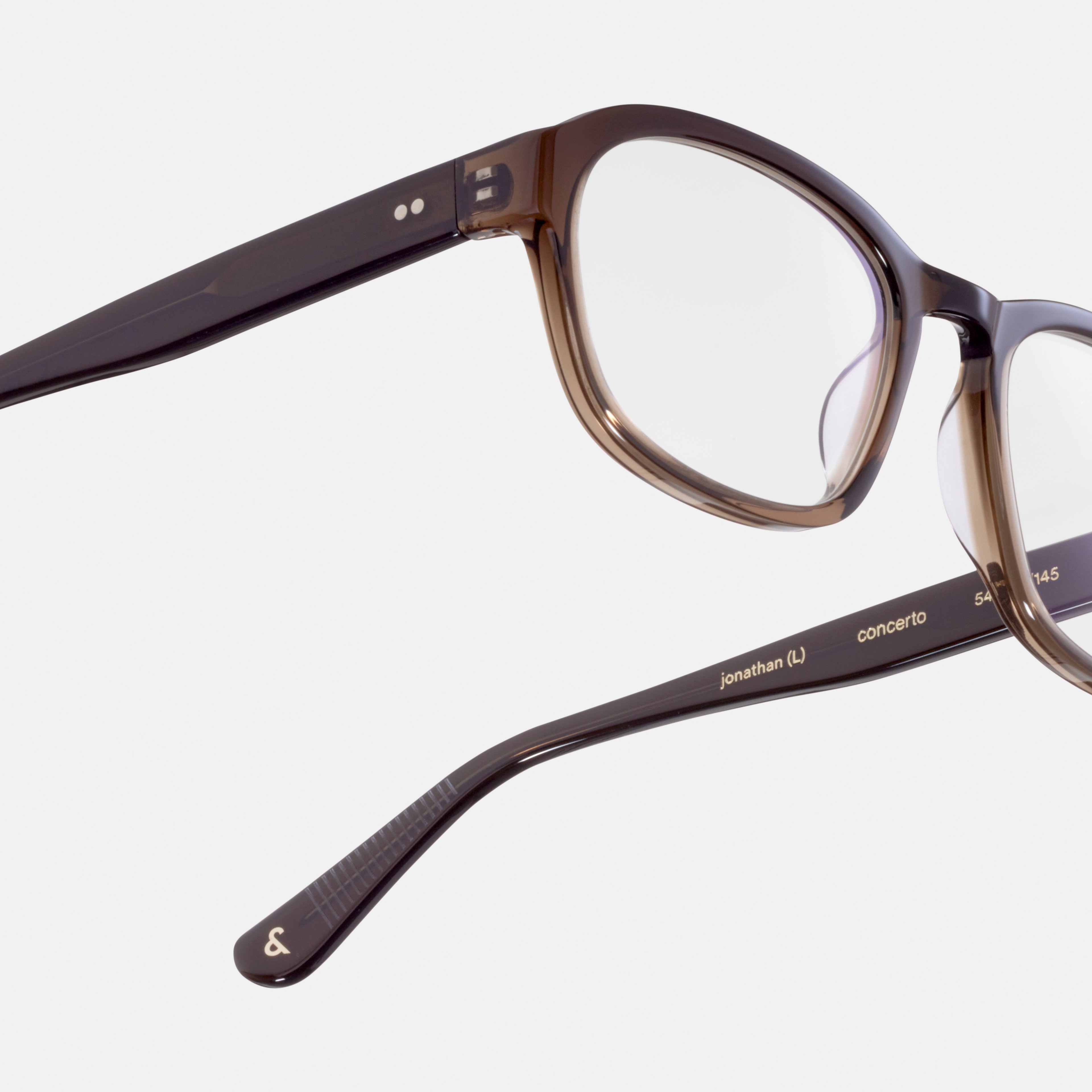 Ace & Tate Brillen | Quadratisch Acetat in Braun