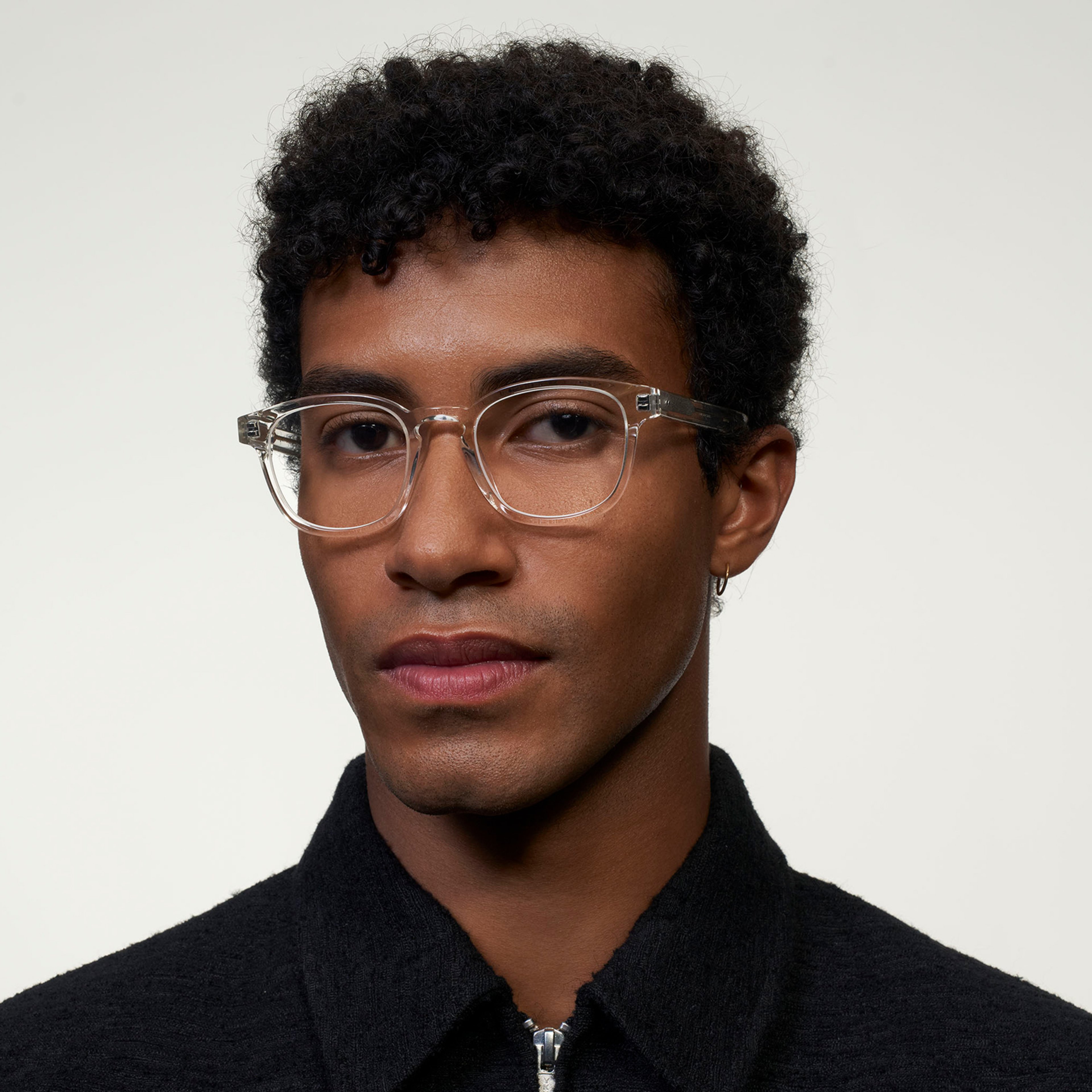 Ace & Tate Glasses | Square Acetate in Clear
