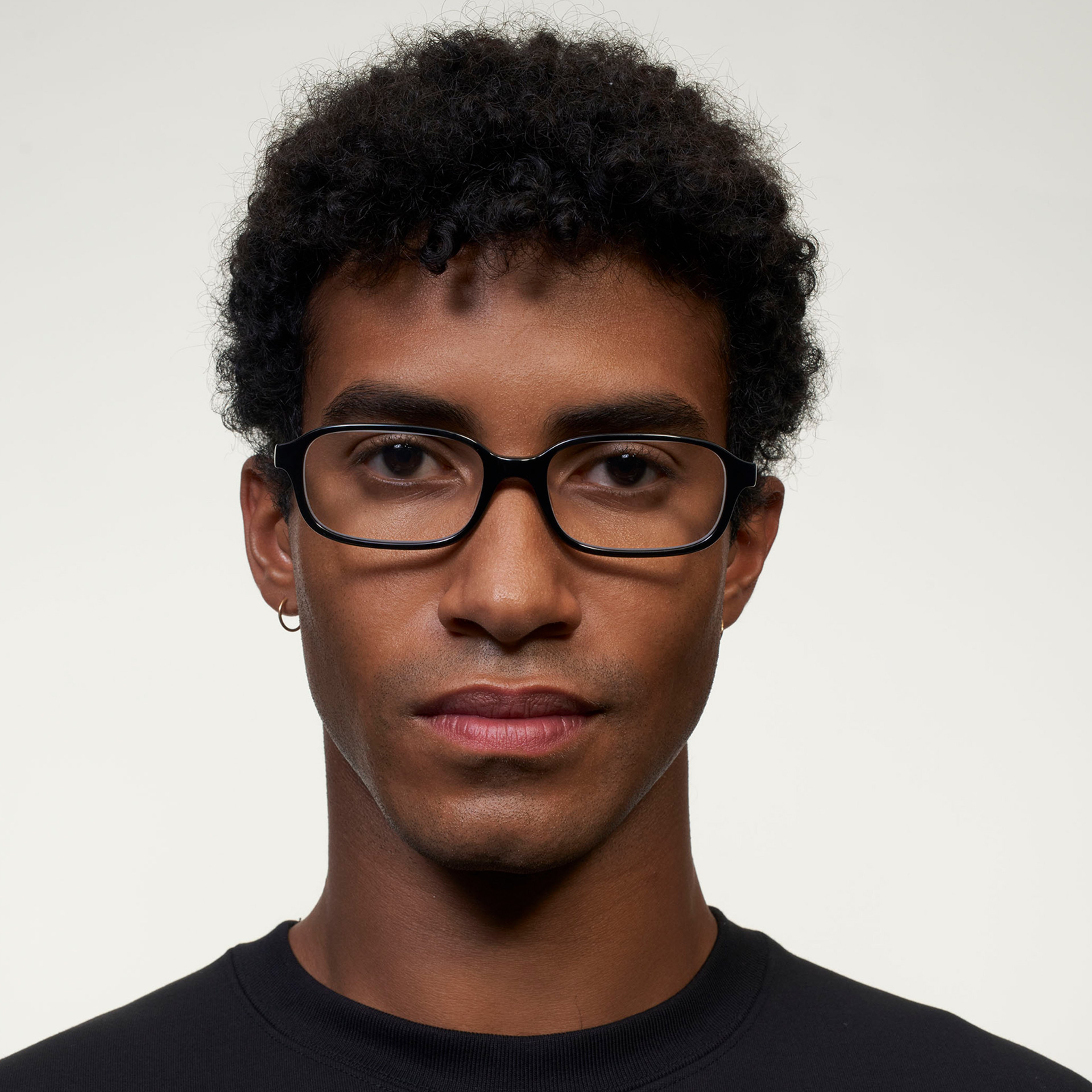 Ace & Tate Glasses | Rectangle Acetate in Black