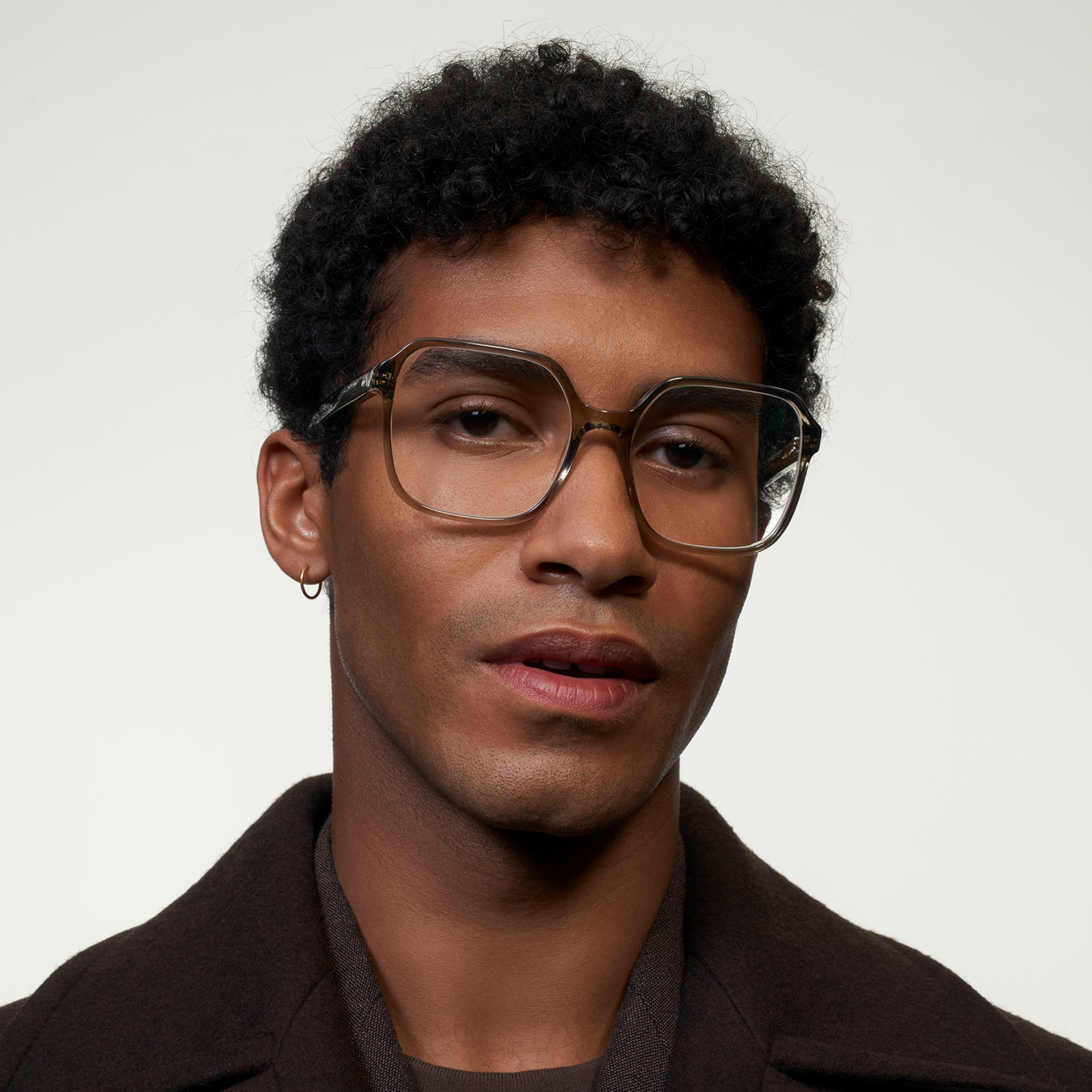 Ace & Tate Glasses | Square Acetate in Grey