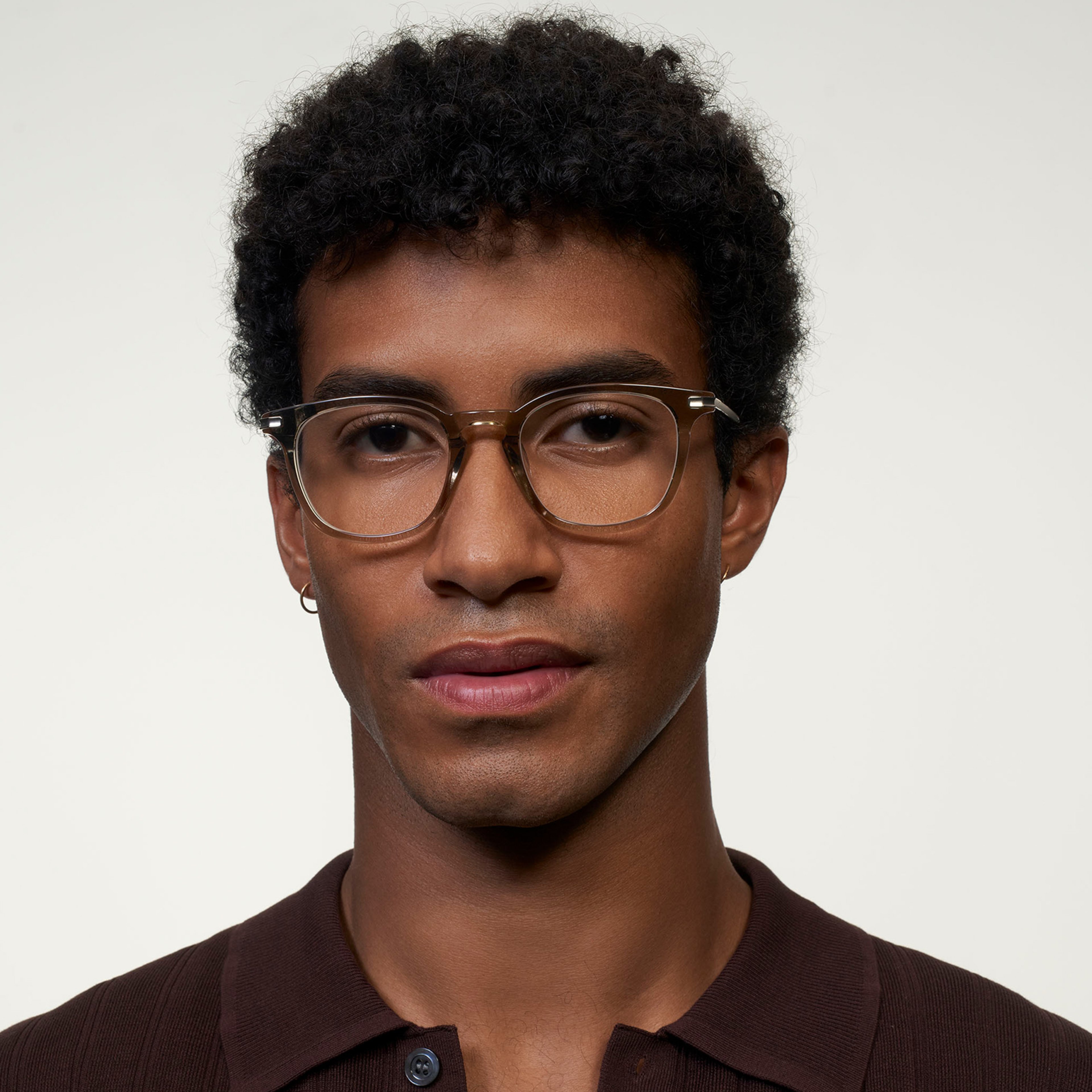 Ace & Tate Glasses | Hexagonal Acetate in Grey