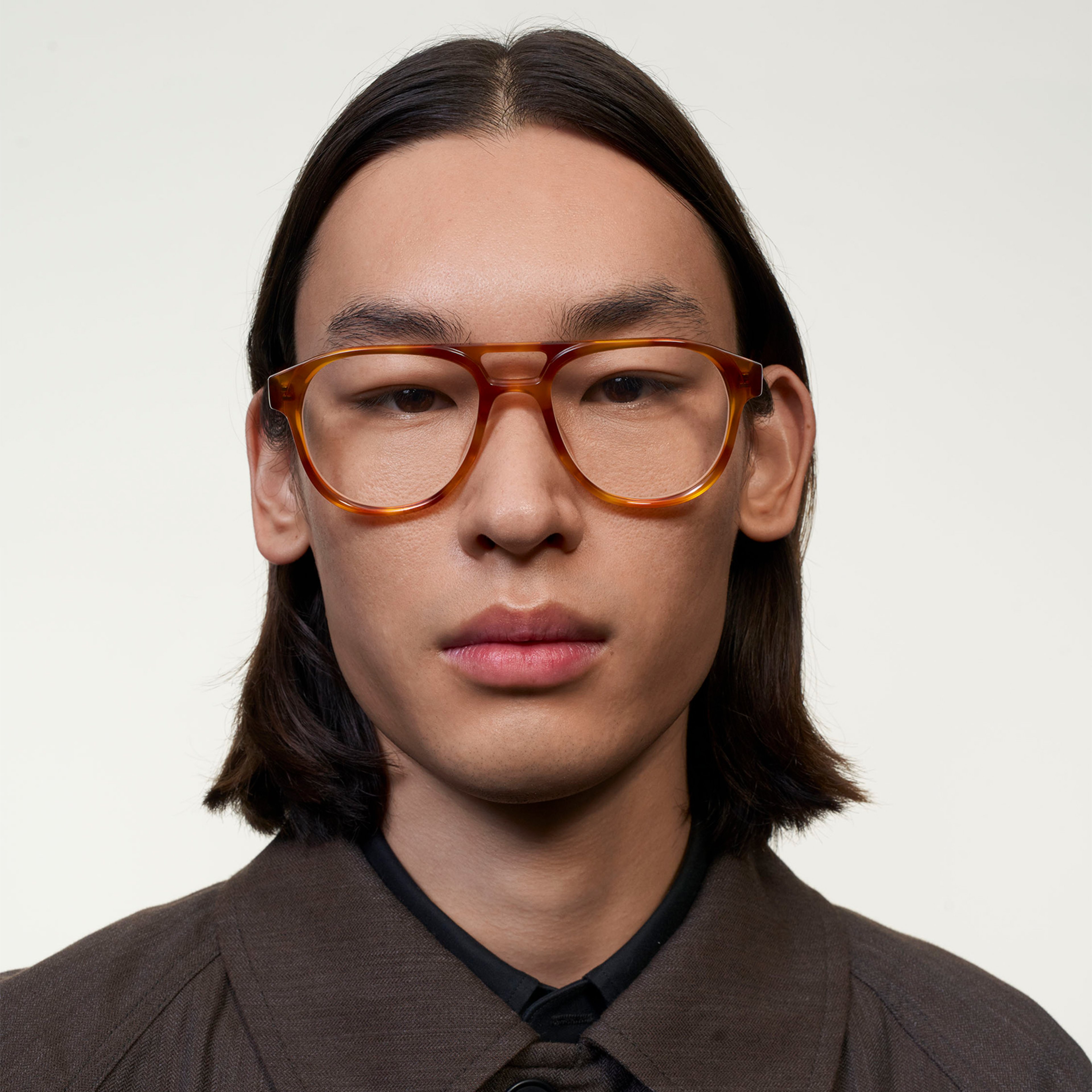 Ace & Tate Brillen | Oval Acetat in Braun