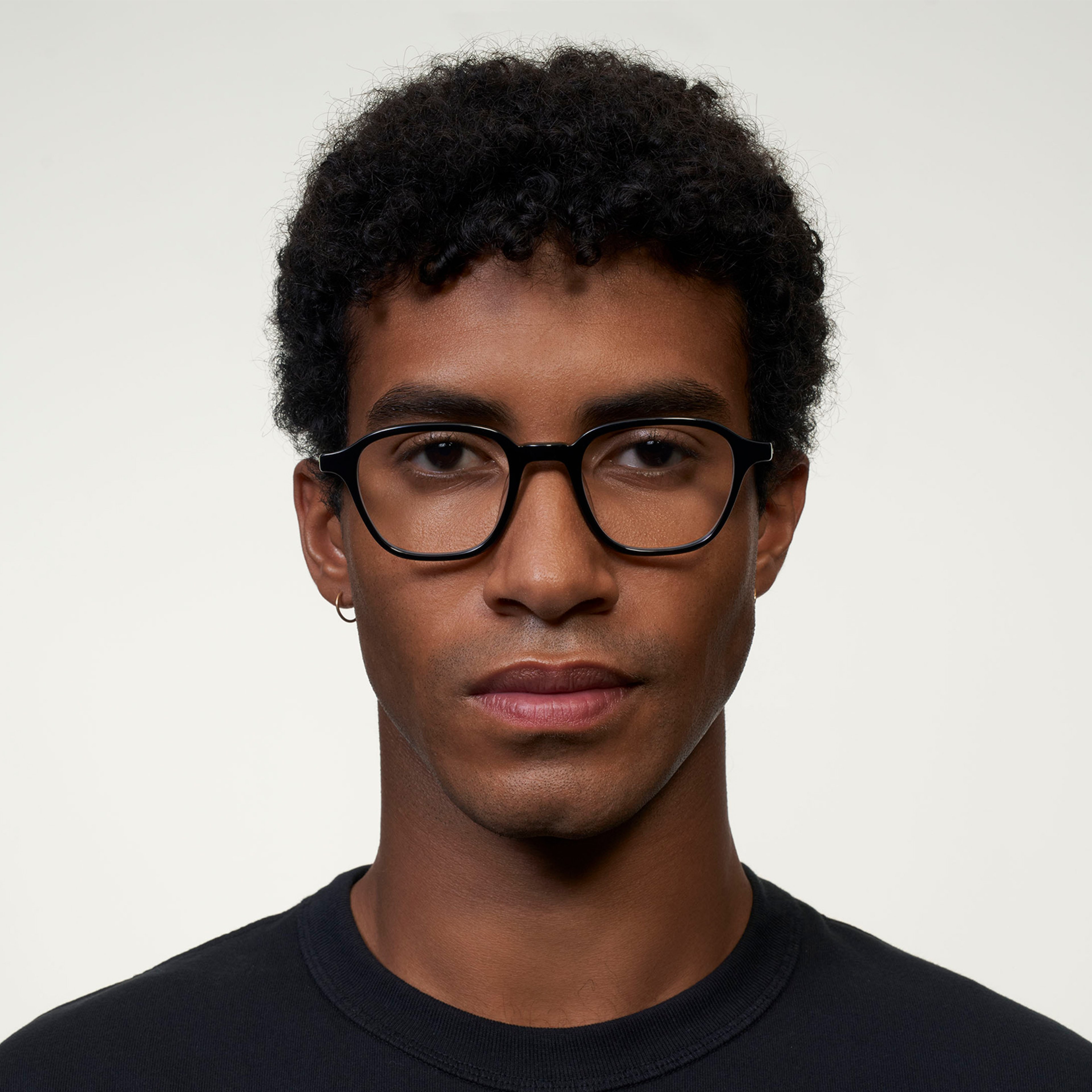 Ace & Tate Glasses | Square Acetate in Black