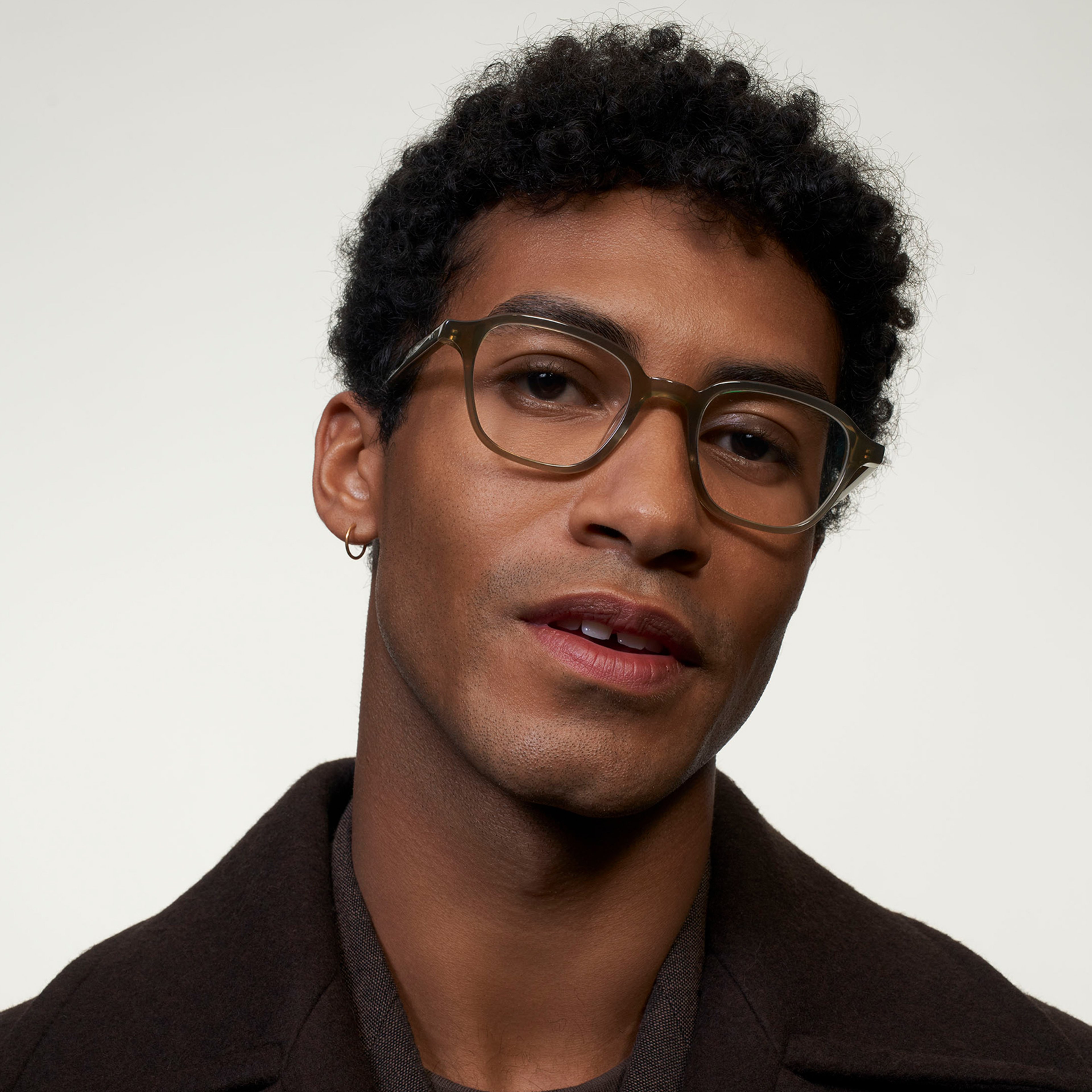 Ace & Tate Glasses | Square Acetate in Green