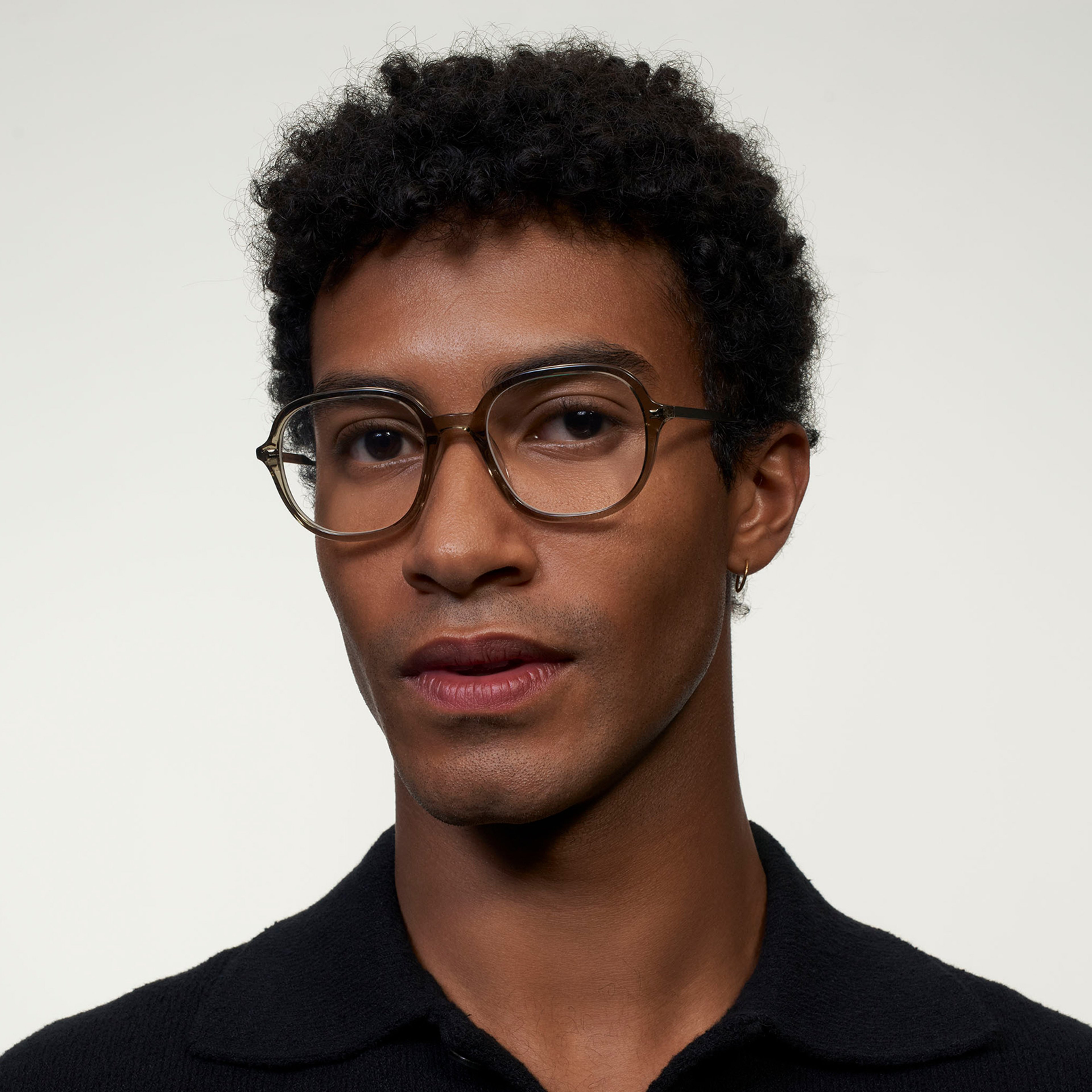 Ace & Tate Glasses | Square Metal in Grey