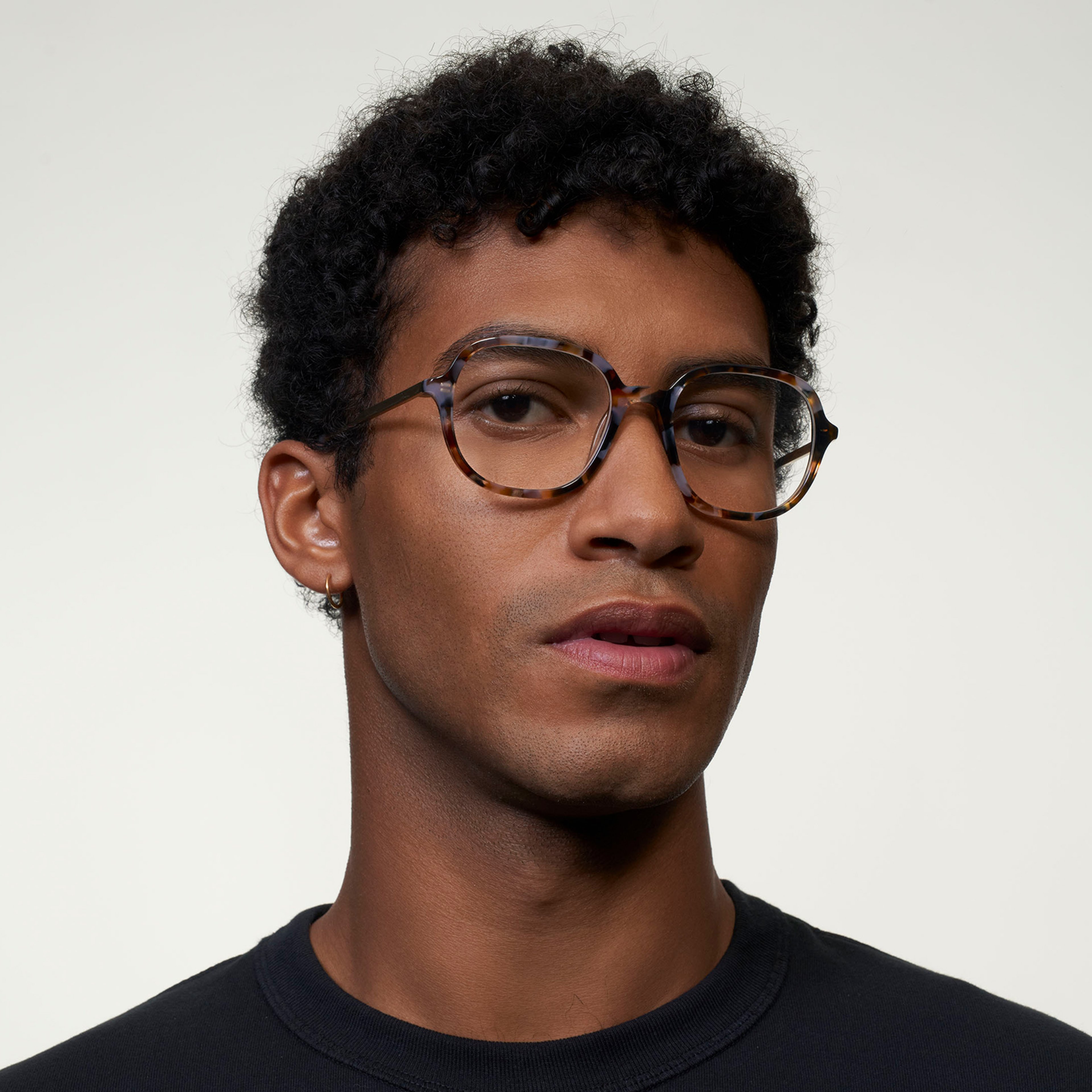 Ace & Tate Glasses | Square Metal in Brown, Orange, Purple