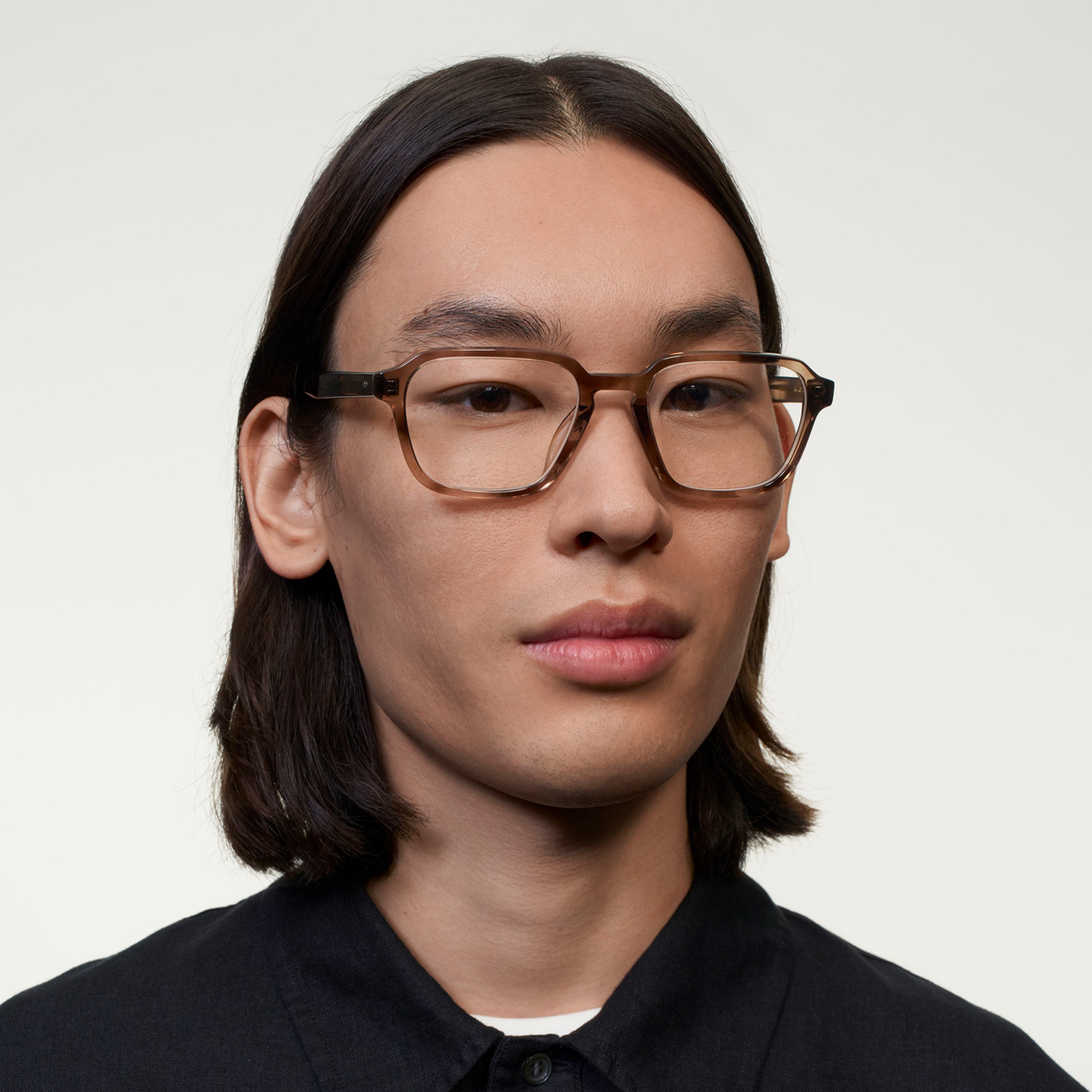 Ace & Tate Brillen | Hexagonal Acetat in Beige, Braun